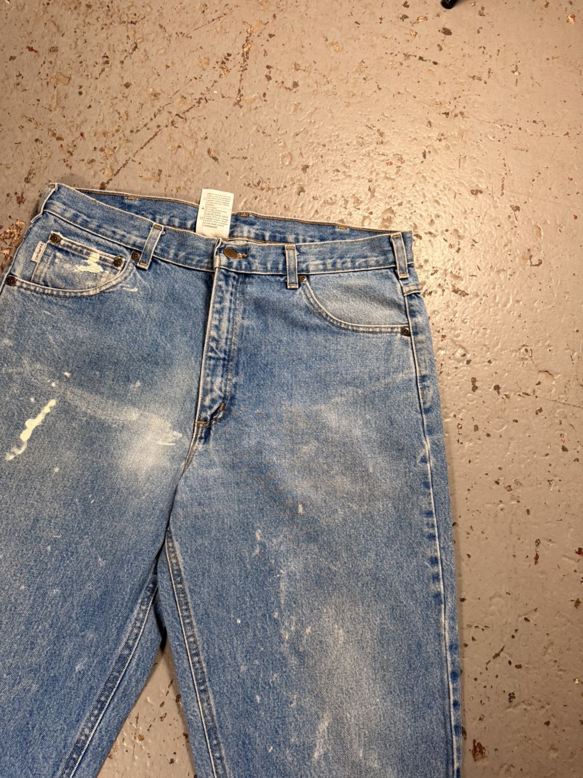 Carhartt Classic Vintage Carhartt Distressed Bleach Stained Denim Size US 34 / EU 50 - 5 Thumbnail