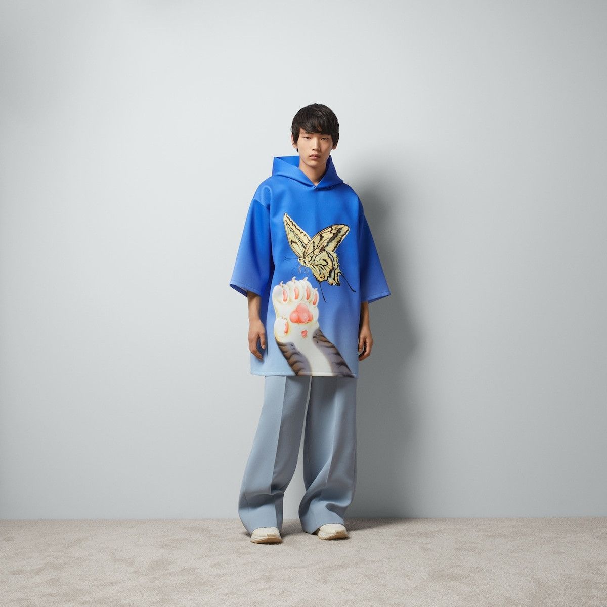Gucci o1loc1c0925 Neoprene Hooded Sweatshirt in Blue Size US S / EU 44-46 / 1 - 2 Thumbnail