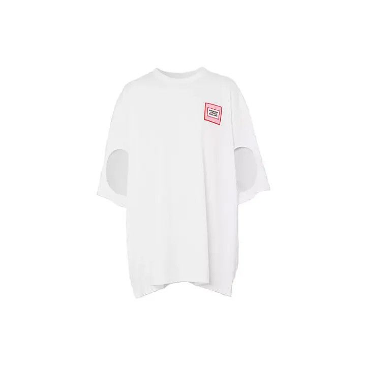 Burberry Burberry Hollow Sleeve Short Sleeve T-Shirt 0079 Size S / US 4 / IT 40 - 1 Thumbnail