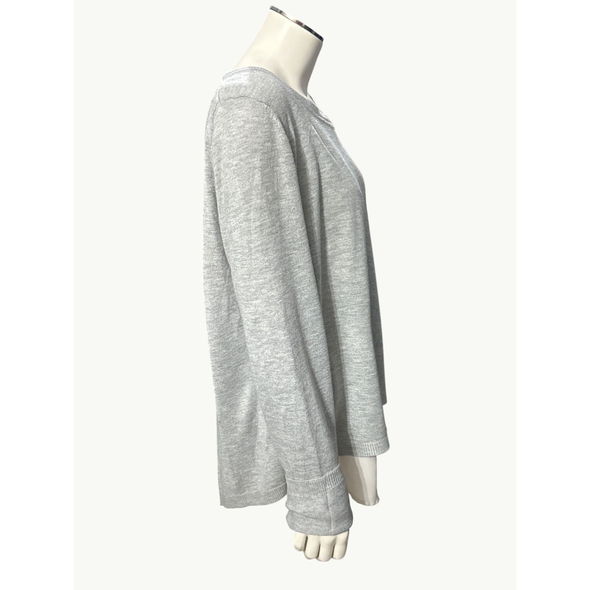 Other 89th and Madison XL Gray Knit Chiffon Back Twist Pullover Li Size XL / US 12-14 / IT 48-50 - 7 Thumbnail