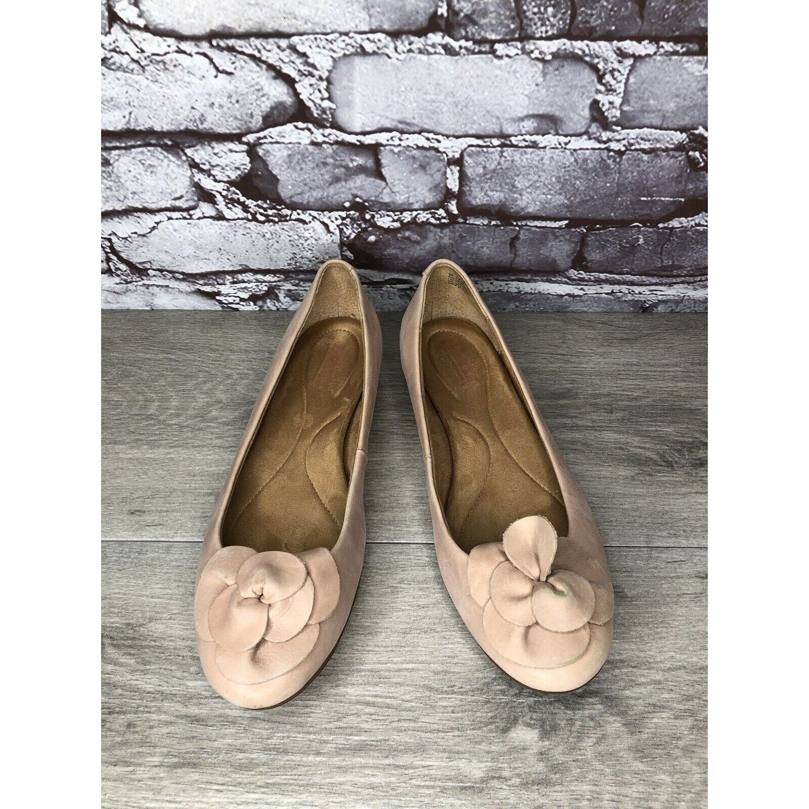 Born Born Annelie Pink Blush Leather Flower Bow Ballet Flats Wome Size US 10 / IT 40 - 12 Thumbnail