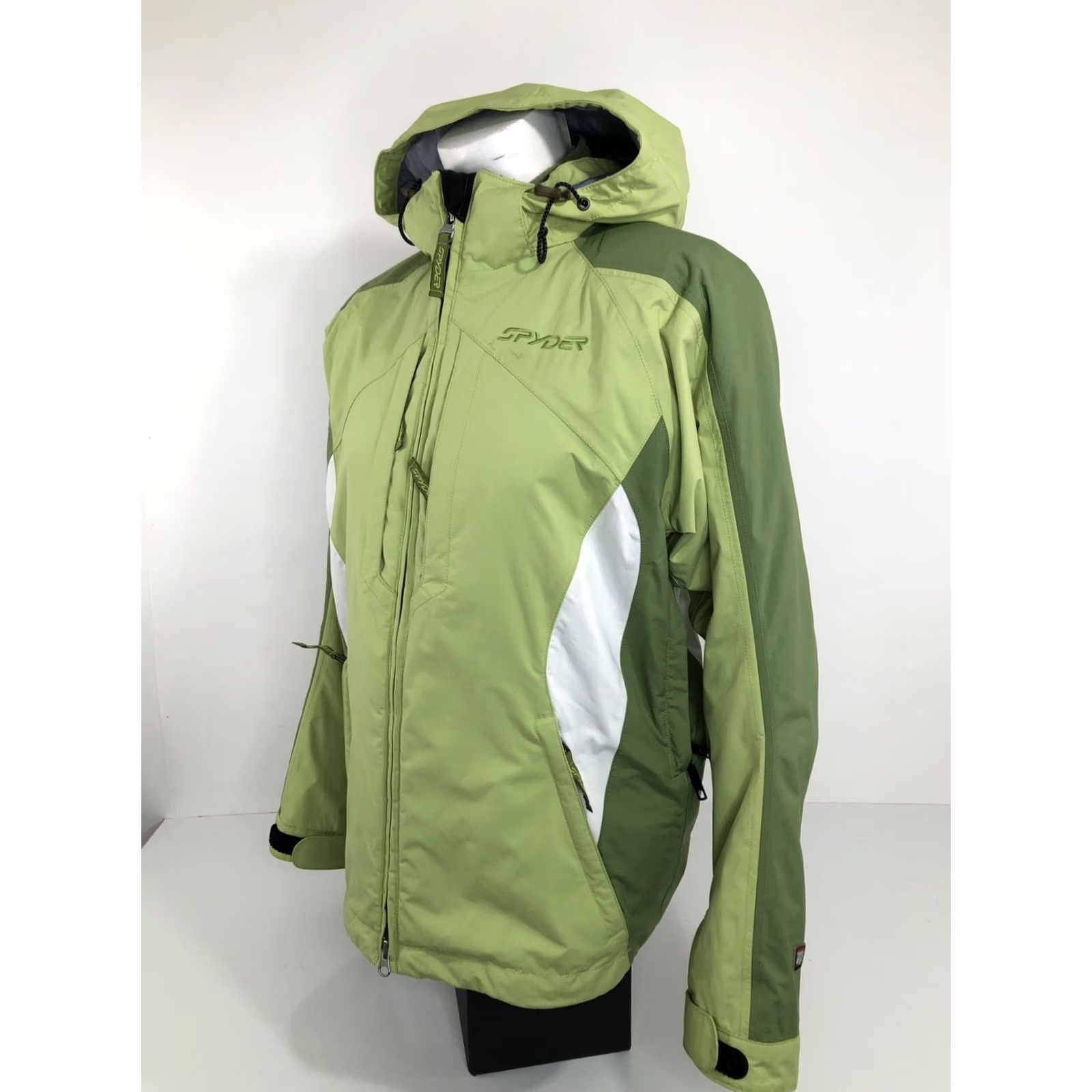 Spyder SPYDER Embroidered ZIP OUT LINER Womens US 6 Hooded Ski Winter Jacket Green - Jacket, Ski, Hooded, Embroidered, 6, Womens, Spyder, Winter, Green Size M / US 6-8 / IT 42-44 - 2 Thumbnail