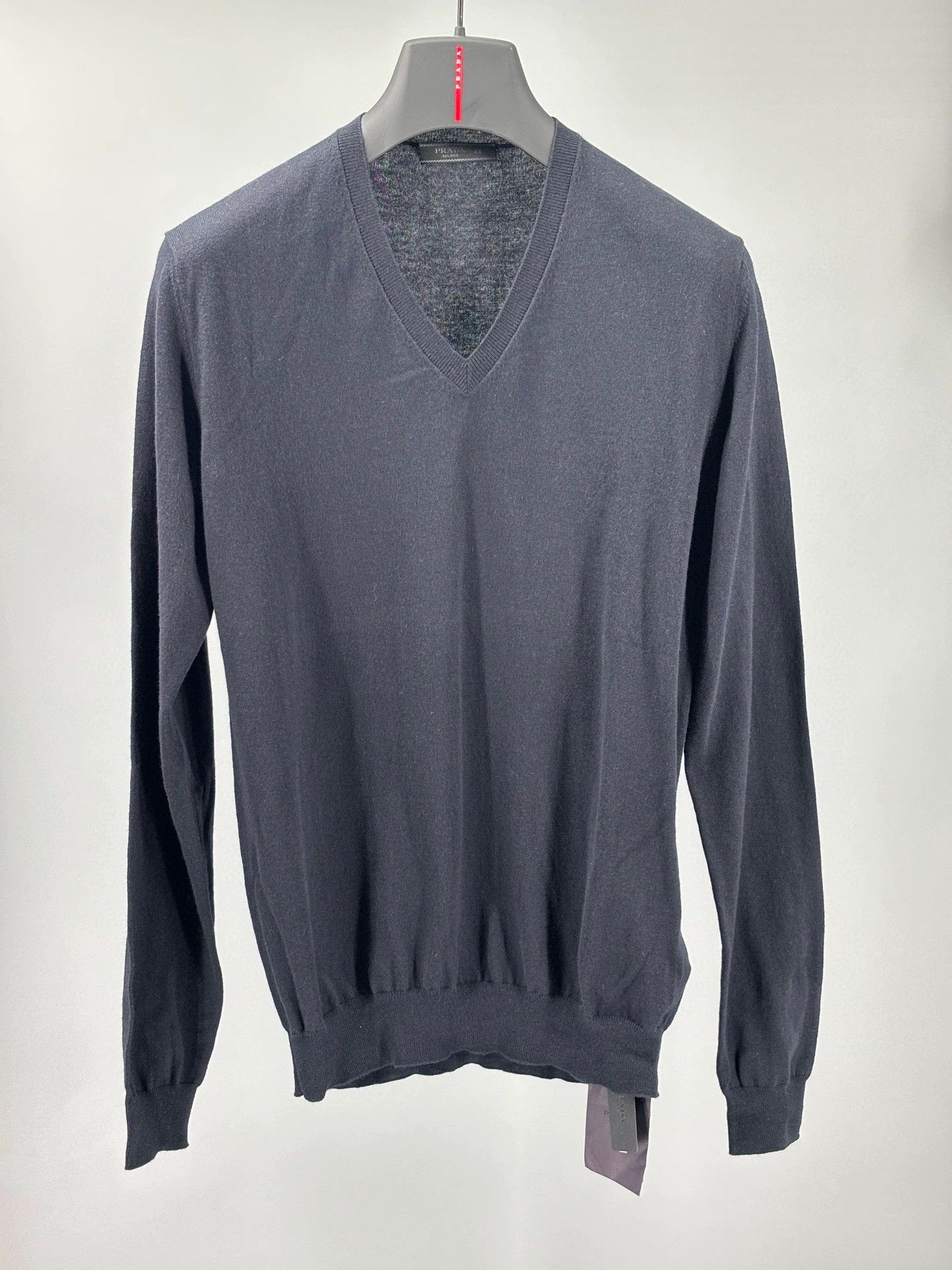Prada prada men's knitted deep blue sweater Size US M / EU 48-50 / 2 - 1 Thumbnail