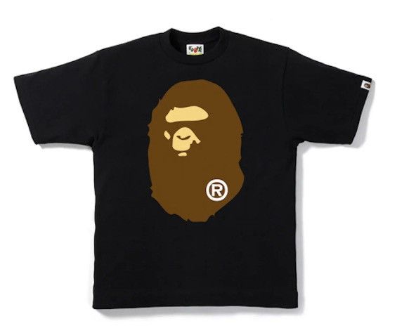 image of Bape Big Head Ape Tee in Black, Men's (Size 2XL)