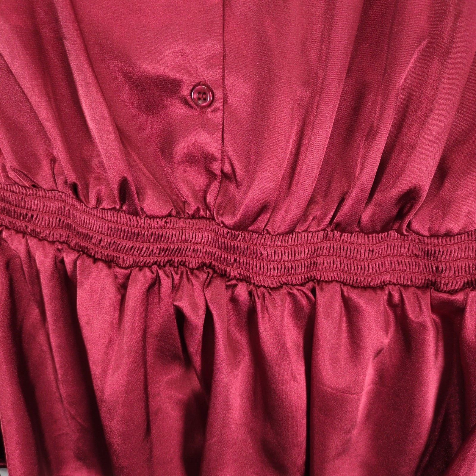 Other Pamela Dennis Private Client Women's 3X Satin Peplum Blouse Size 3XL / US 20-22 - 5 Thumbnail