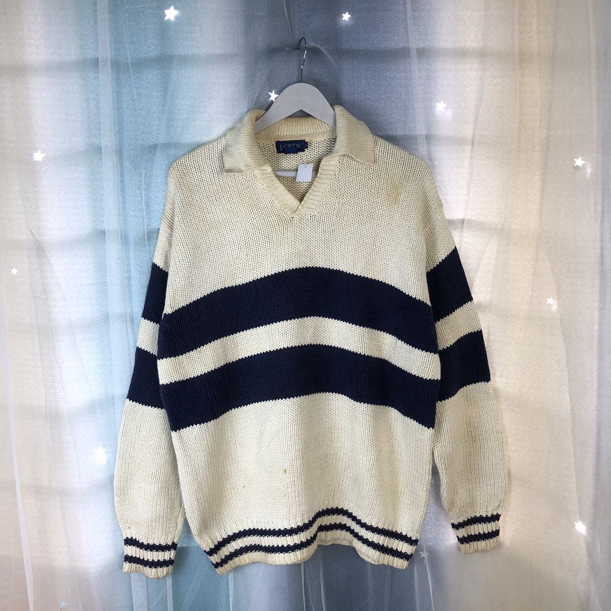 Japanese Brand J.Crew White Polo Ruby Sweatshirt #7405 Size US M / EU 48-50 / 2 - 1 Thumbnail