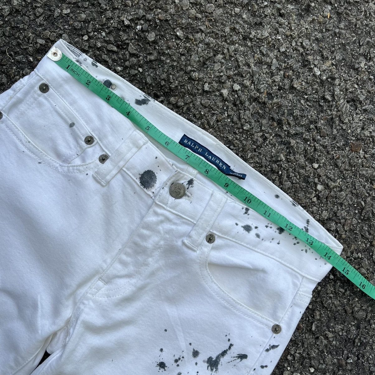 Polo Ralph Lauren Ralph Lauren White Splatter Painted Bull Graphic Slim Jeans Size 26" / US 2 / IT 38 - 6 Thumbnail