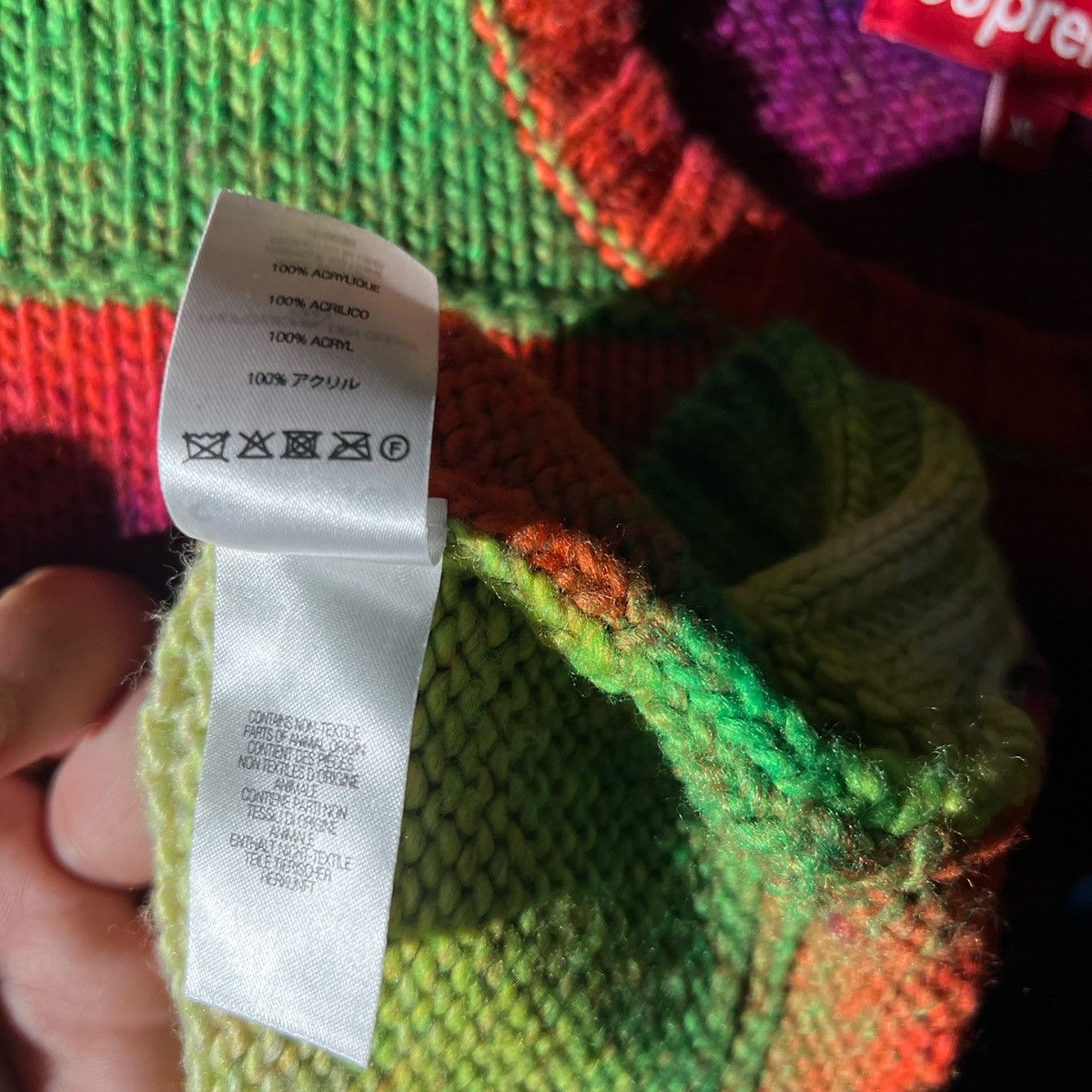 Supreme Colorful Knitted Supreme Sweater sz XL Size US XL / EU 56 / 4 - 5 Thumbnail