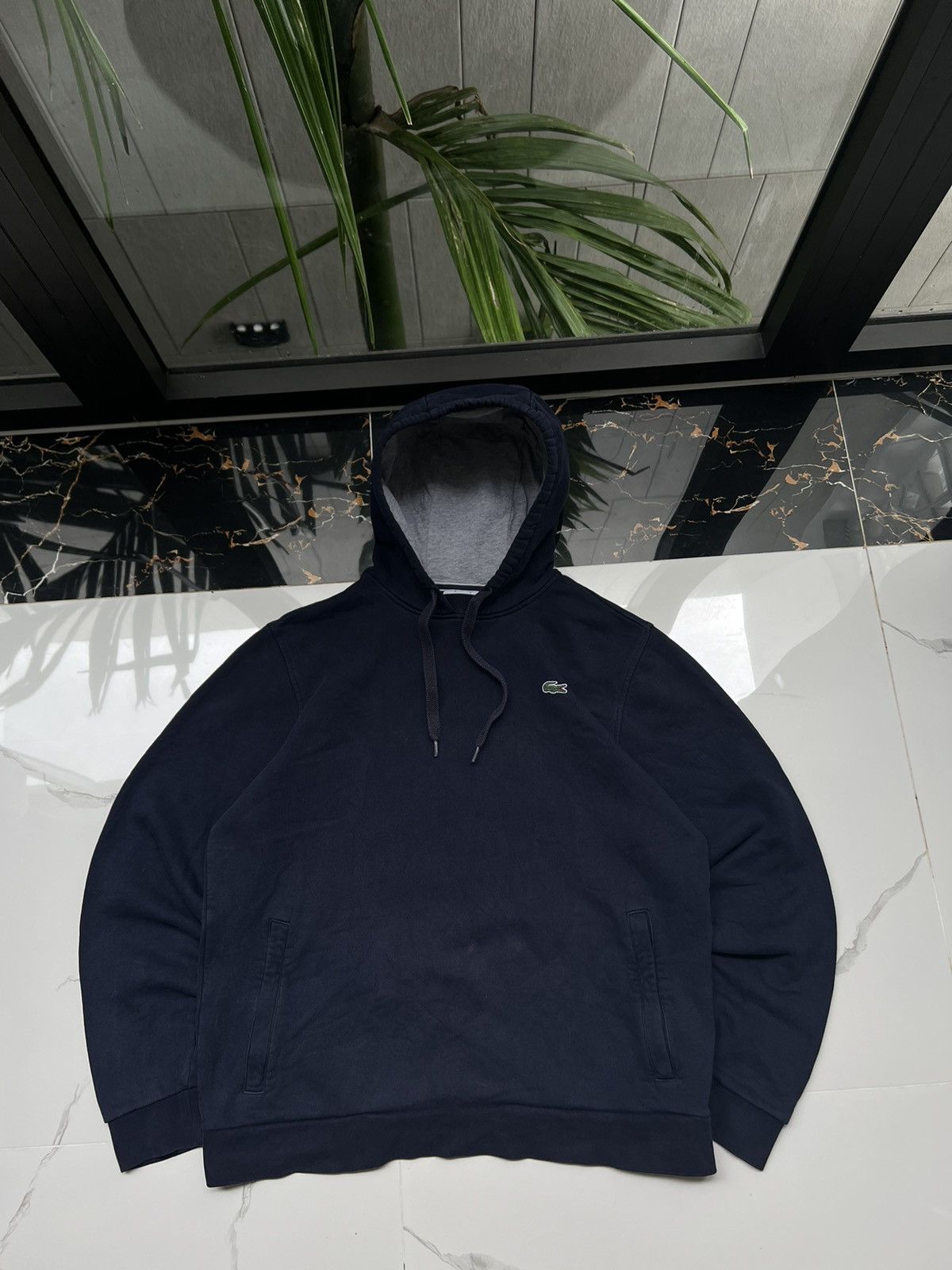 Lacoste × Vintage 90’s LACOSTE SMALL LOGO Y2K HOODIE BASIC Size US XL / EU 56 / 4 - 1 Thumbnail