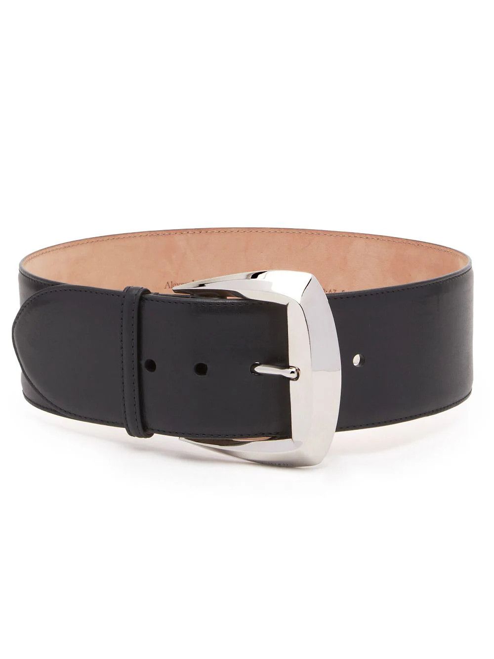Alexander McQueen o1s22i1n1024 Size: 85 / Geometric Buckle Waist Belt in Black Size ONE SIZE - 1 Thumbnail