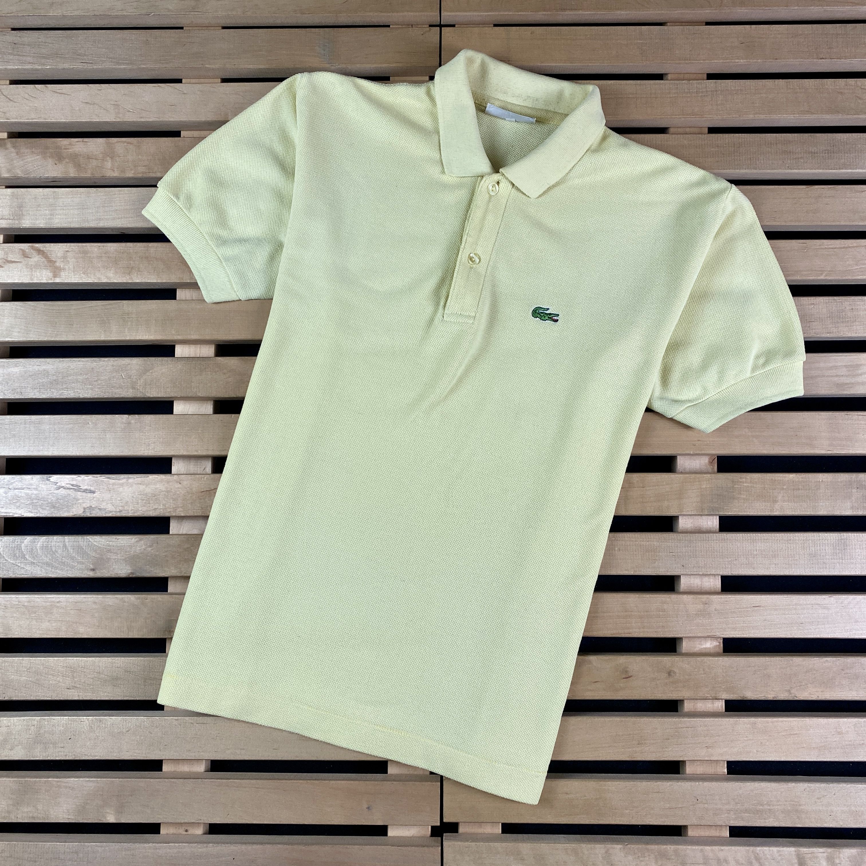 Lacoste × Vintage Men’s Polo T-Shirt Lacoste Chemise Vintage Size S-M Yellow Size US S / EU 44-46 / 1 - 1 Thumbnail