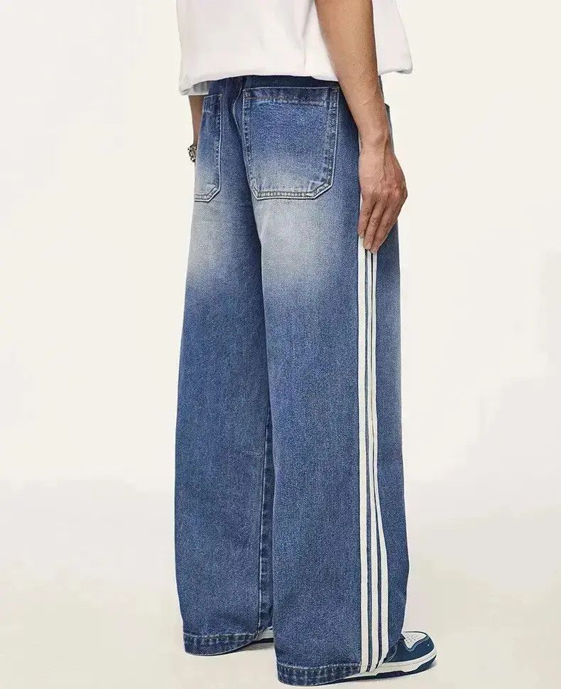 Japanese Brand Men Classic Washed Wide Leg Jean Size US 32 / EU 48 - 3 Thumbnail