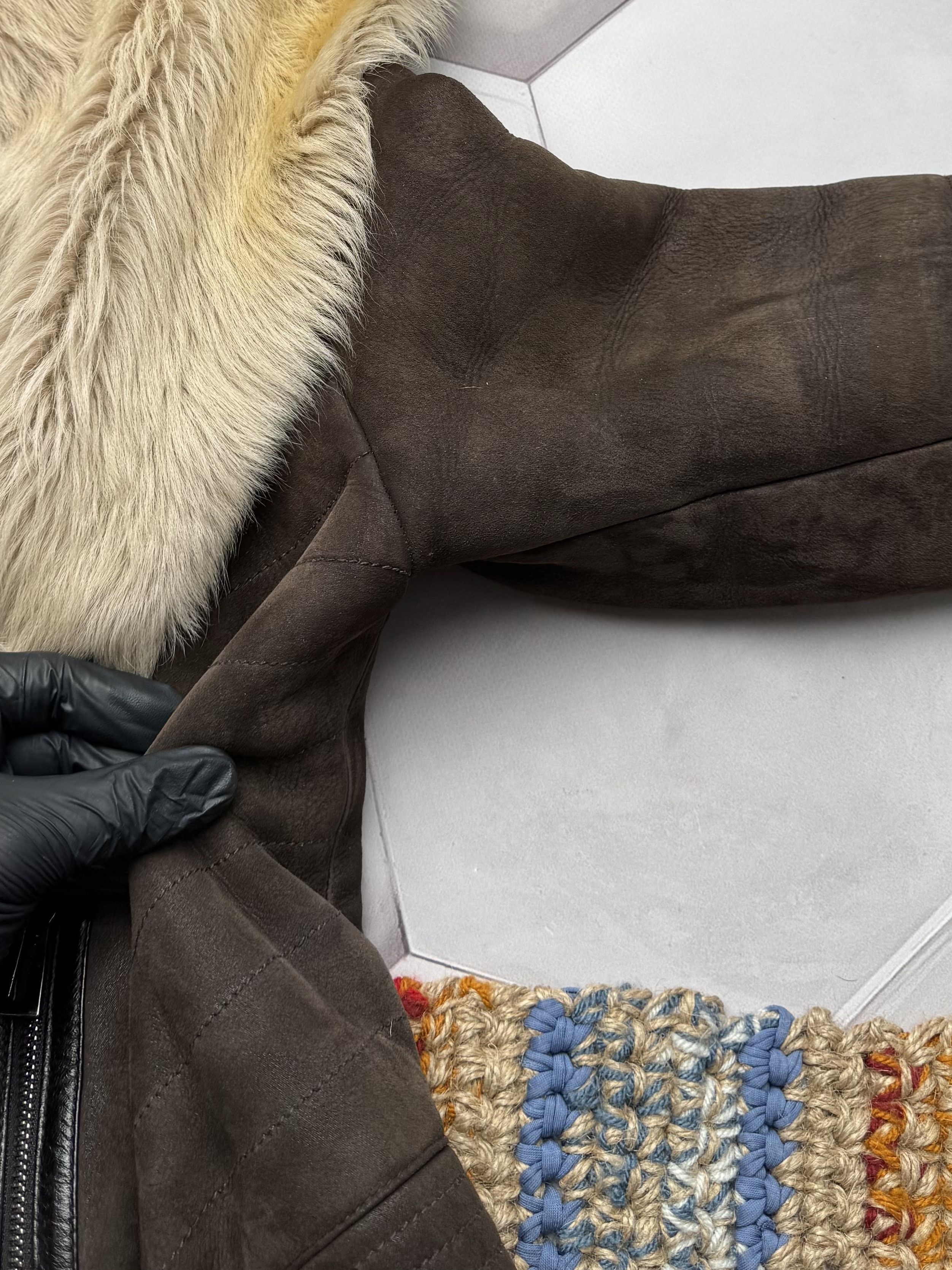 Japanese Brand Vintage Real Sheepskin Hooded Coat (E4) Size M / US 6-8 / IT 42-44 - 8 Thumbnail