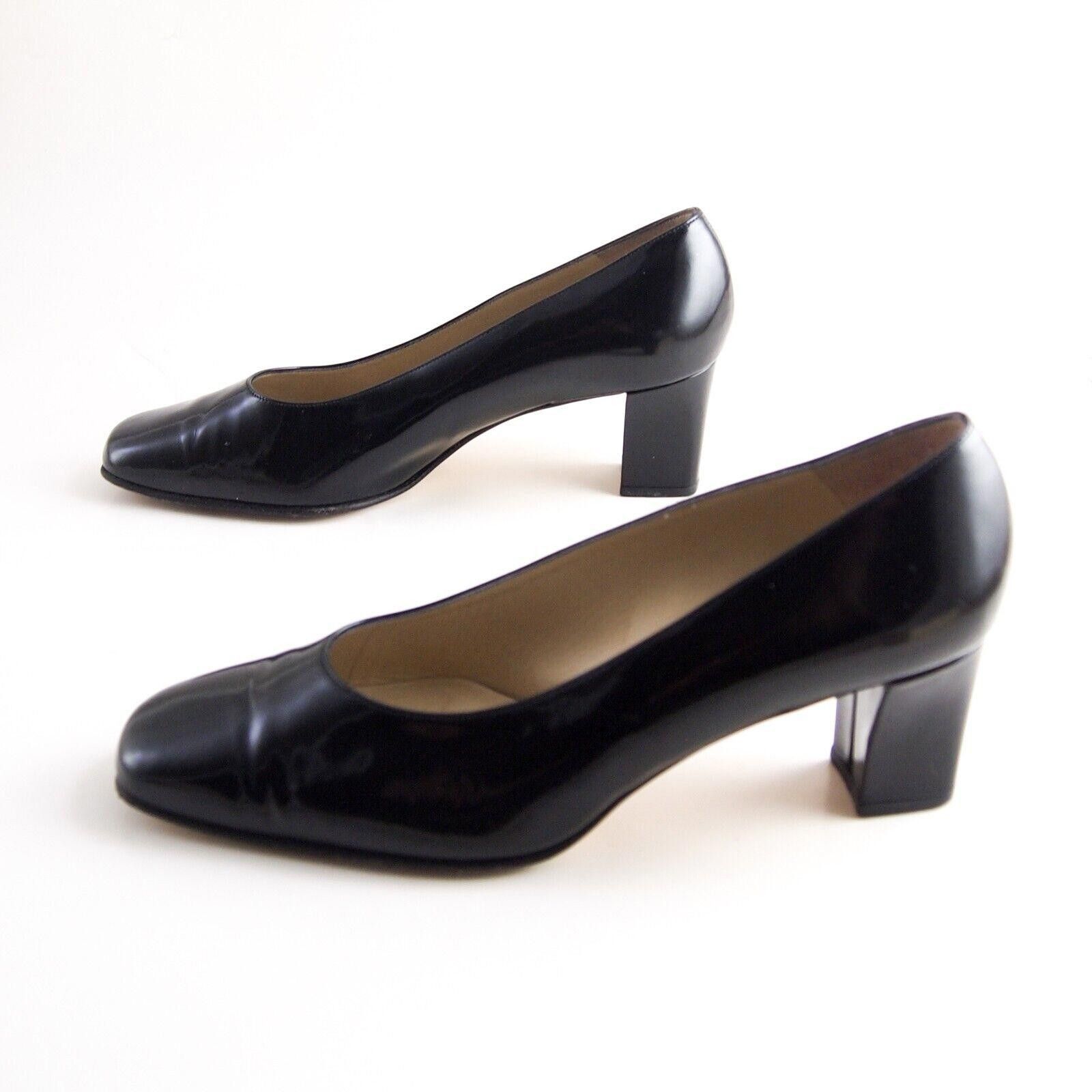 Bally Bally Mid Heel Pumps Black Leather Size US 8.5 EU 39 Size US 8.5 / IT 38.5 - 2 Thumbnail