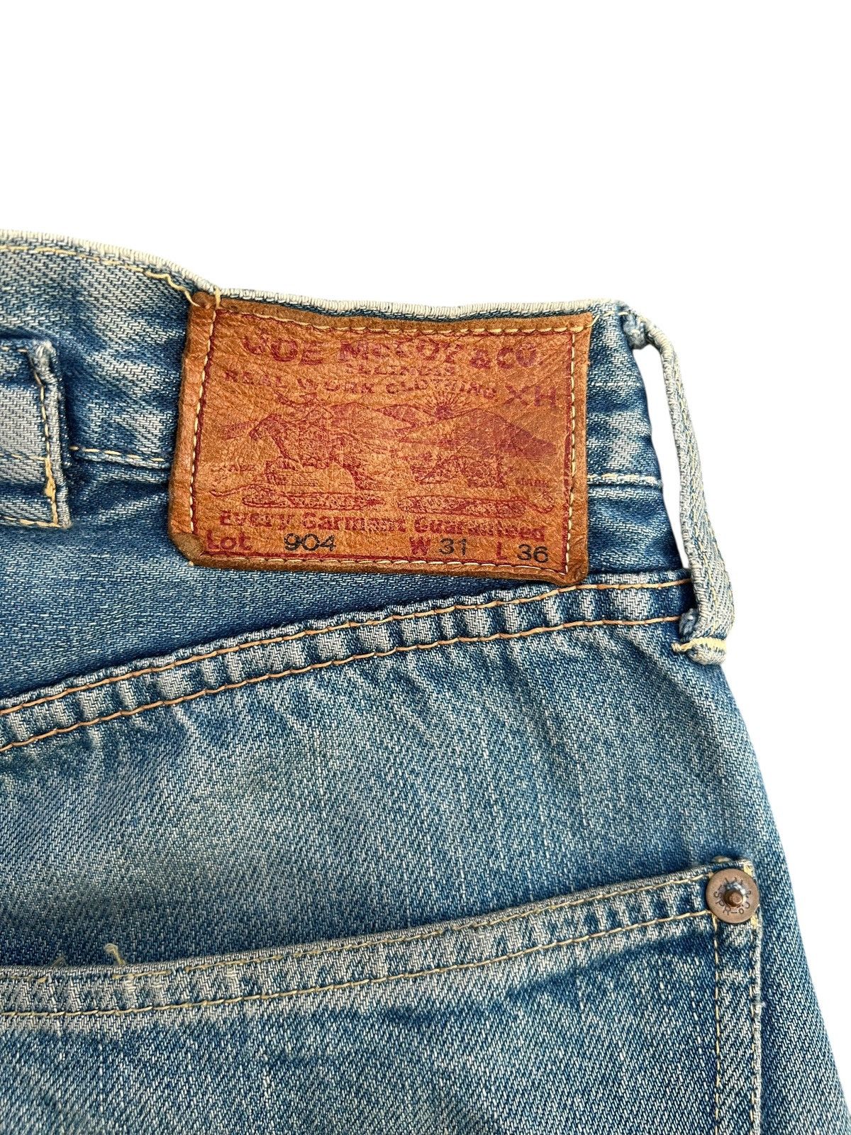 Kapital Thrashed Vintage JOE McCOY Selvedge Buckle Back Denim Jeans Size US 32 / EU 48 - 5 Thumbnail