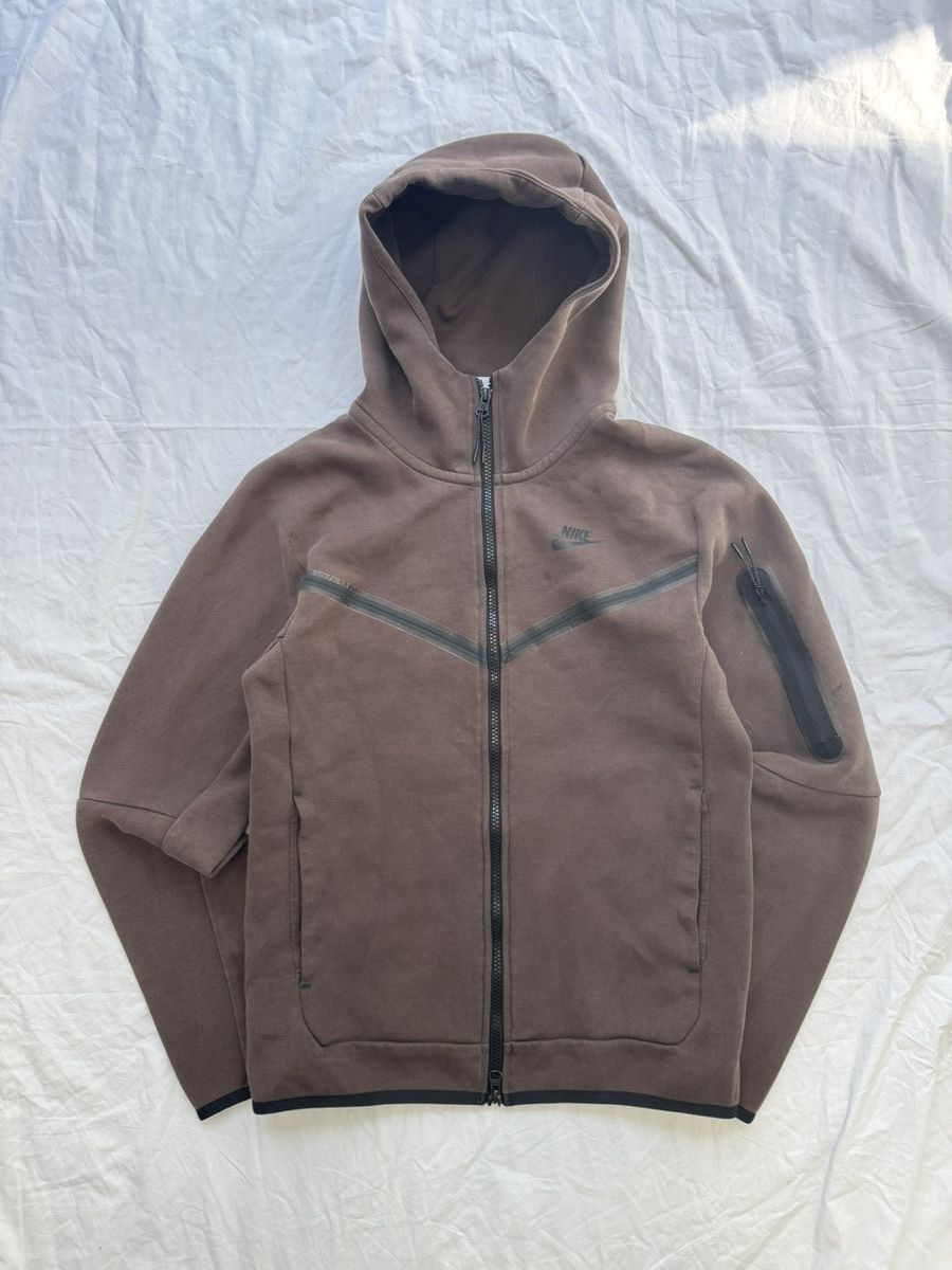 Nike Rare Chocolate Brown Nike Tech Fleece Zip Up Hoodie Size US XS / EU 42 / 0 - 1 Thumbnail