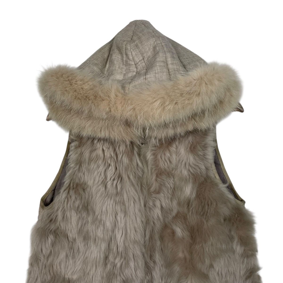 Japanese Brand El Midas Brown Hooded Faux Fur Vest Size M / US 6-8 / IT 42-44 - 2 Thumbnail