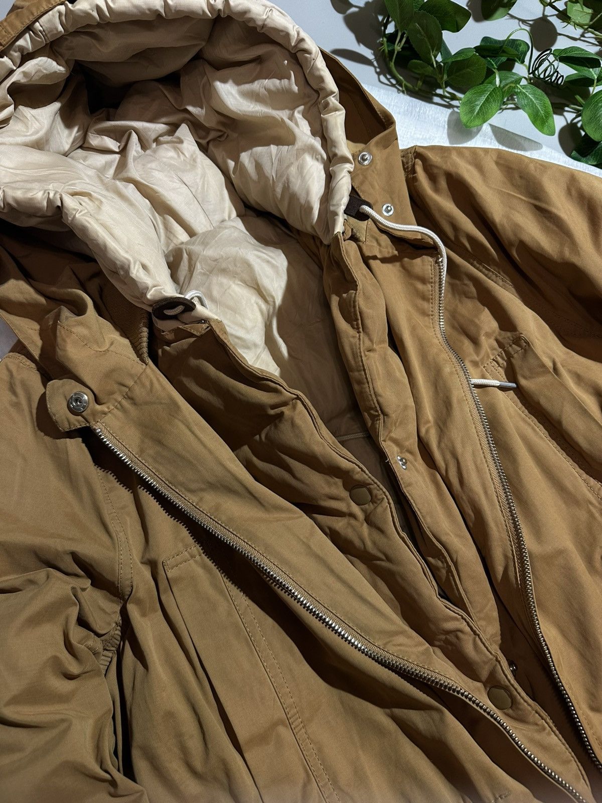 Acne Studios Acne Tan Puffer Parka Coat Detachable Hood Padded Liner 34SM Size S / US 4 / IT 40 - 9 Thumbnail