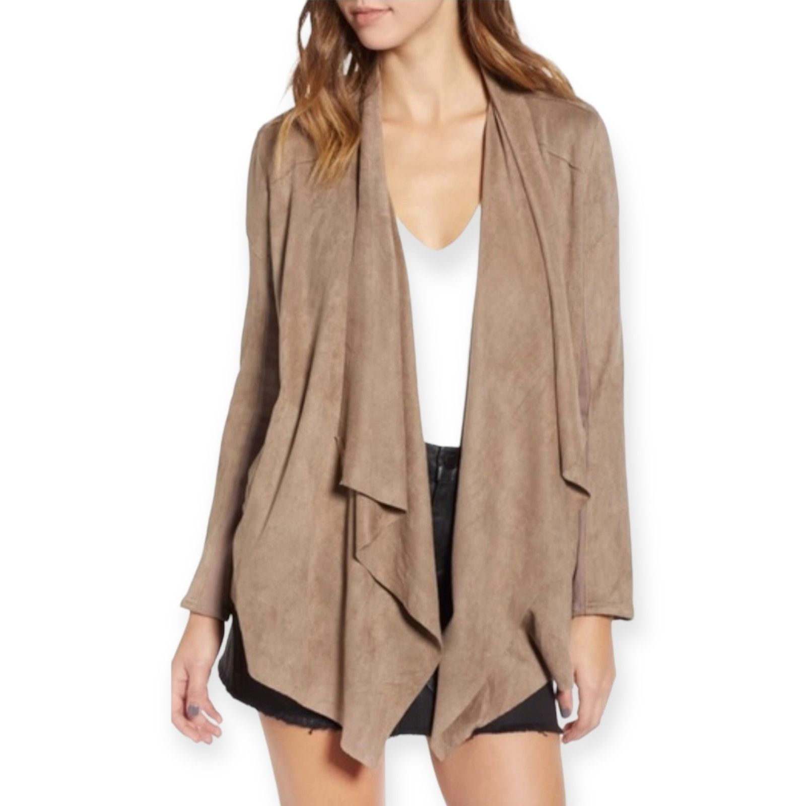 BLANKNYC BLANKNYC Cloud Nine Drape Jacket in Brown Size S / US 4 / IT 40 - 1 Thumbnail