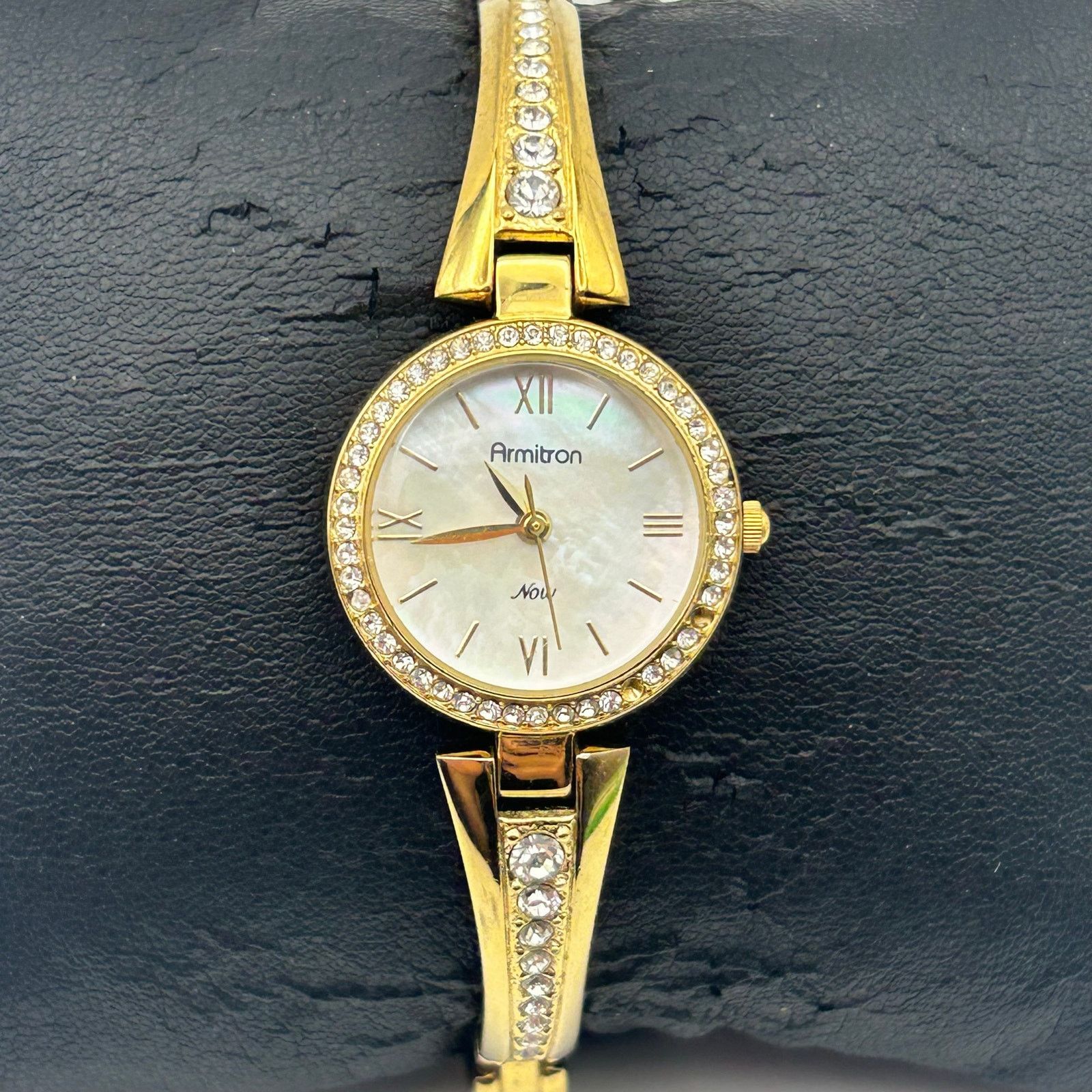 Other Armitron Now Gold Tone Crystal Bezel Mother Pearl Watch Size ONE SIZE - 2 Thumbnail
