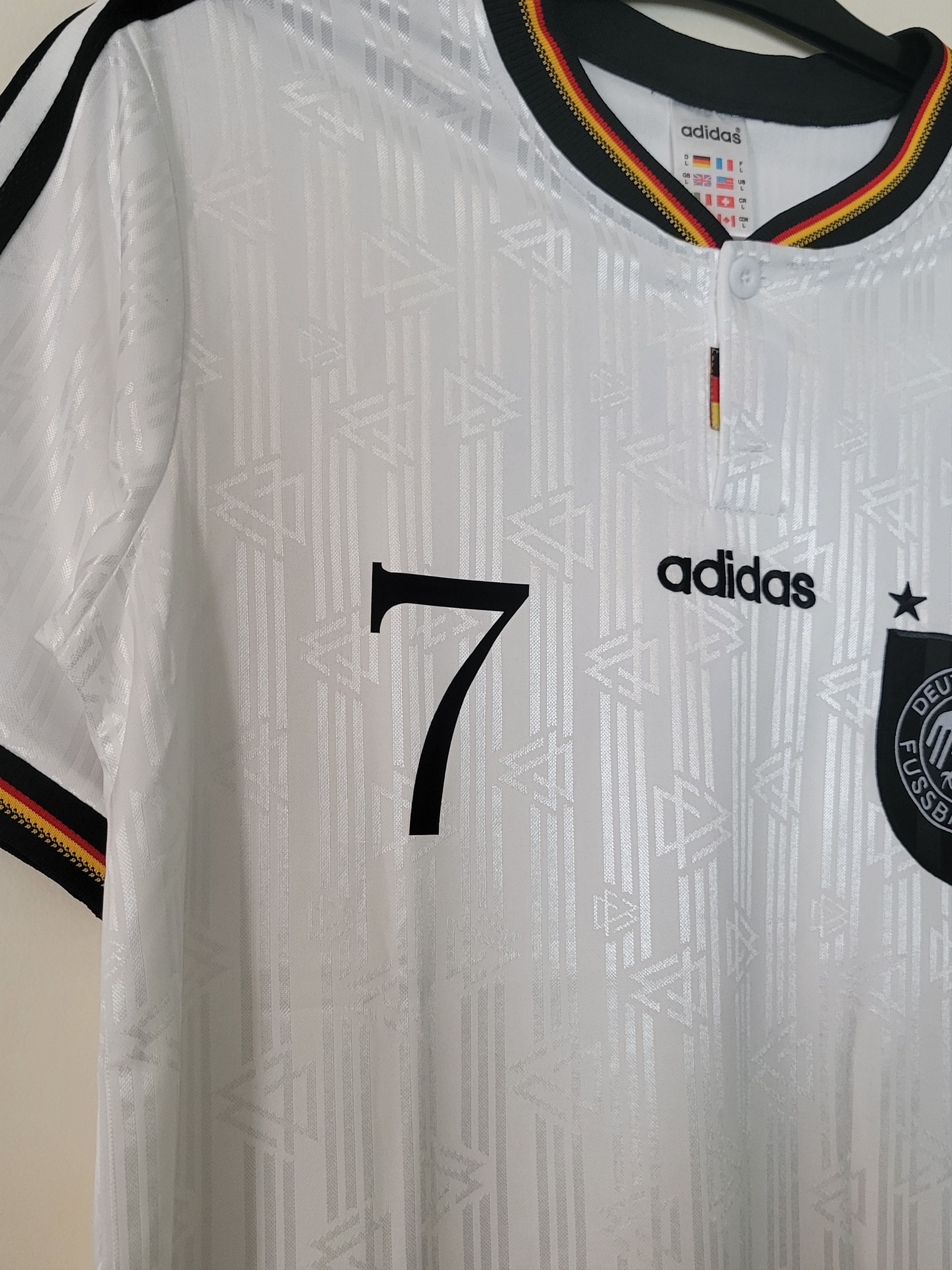 Other Möller 7 Germany 1996 Vintage Soccer Jersey Trikot Size US L / EU 52-54 / 3 - 8 Thumbnail