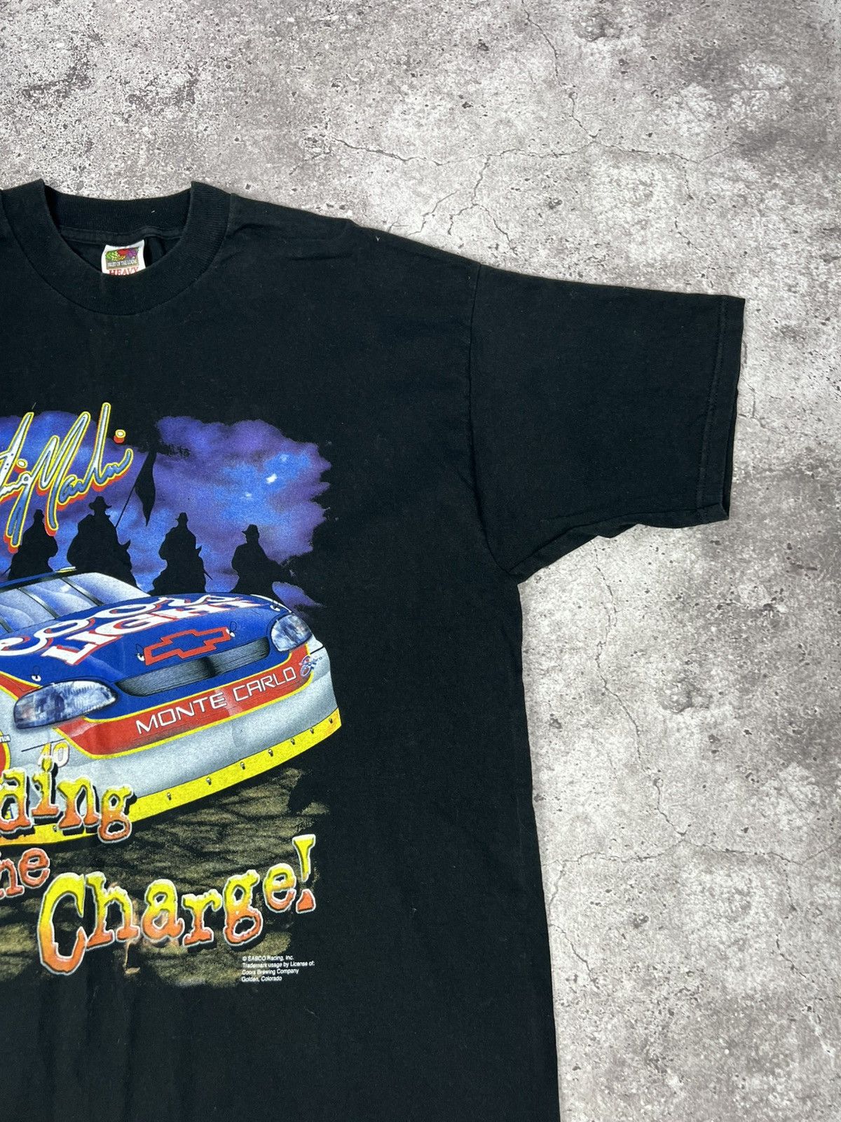 Fruit Of The Loom Vintage 1998 NASCAR Sterling Marlin T-shirt 90s Tee Size US XL / EU 56 / 4 - 5 Thumbnail