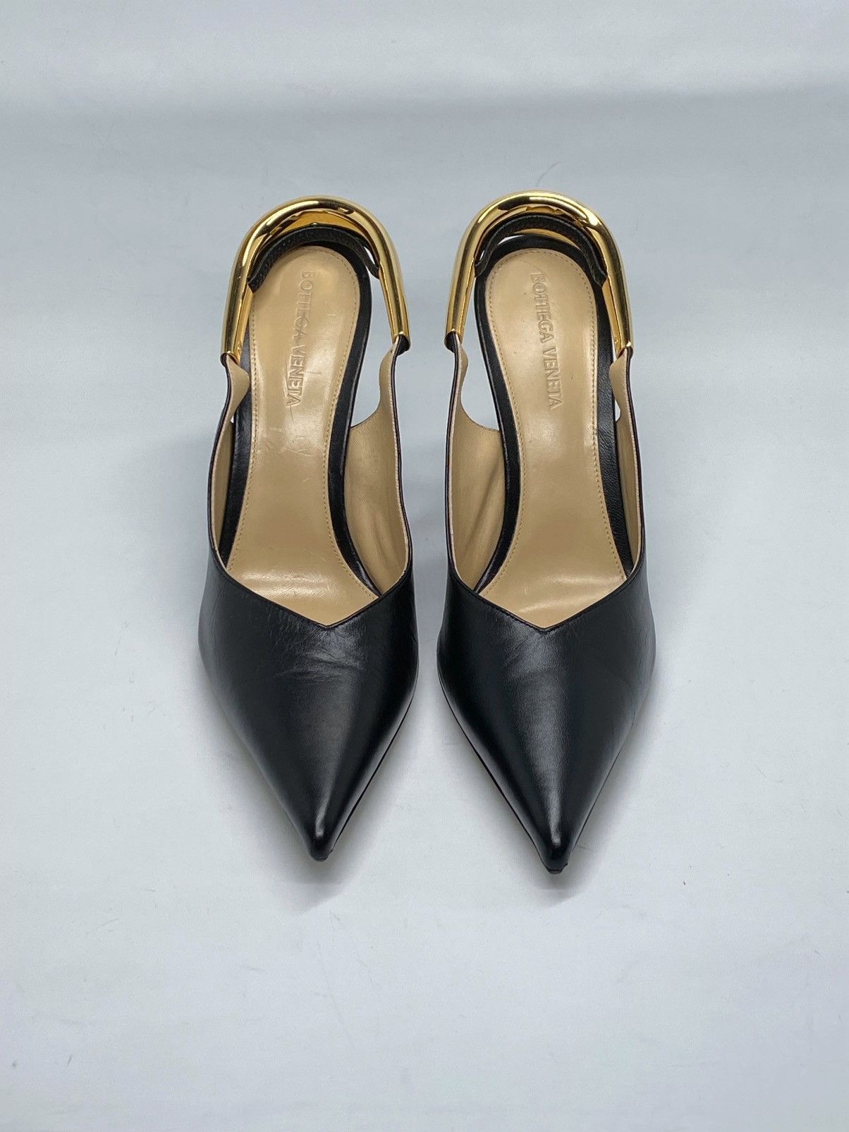 Bottega Veneta Bottega Veneta Punta 100 Leather Slingback Pumps size 37 Size US 7 / IT 37 - 5 Thumbnail