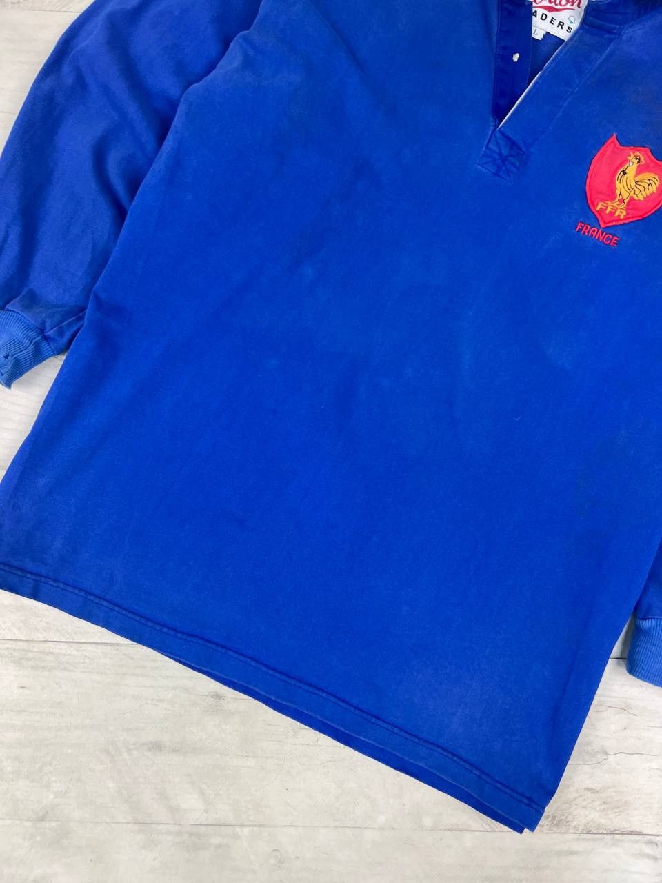 Cotton Traders Vintage Cotton Traders France Rugby Long Sleeve Polo Shirt Size US L / EU 52-54 / 3 - 3 Thumbnail