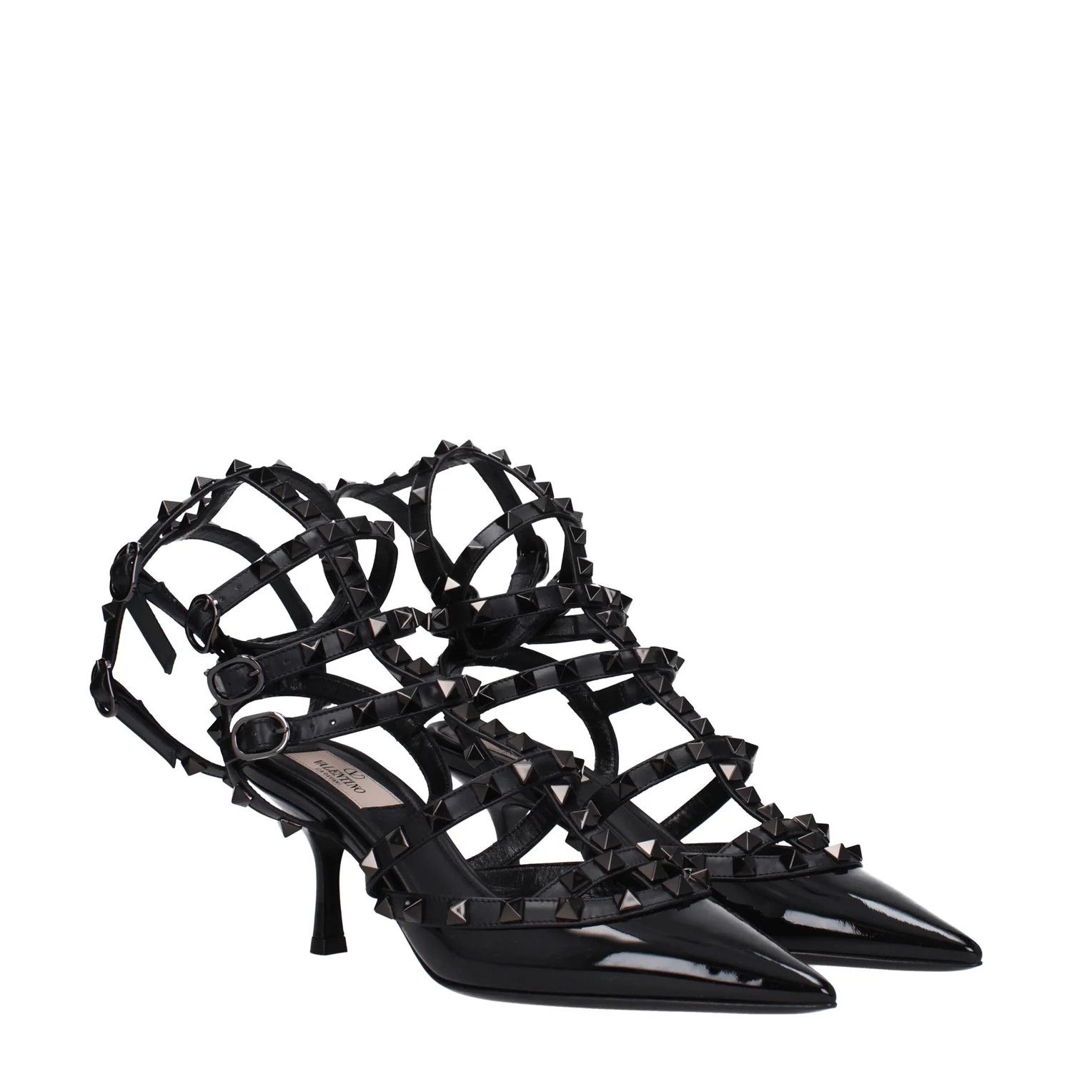 Valentino ob1o1e1224 Patent Leather Sandals in Black Size US 6.5 / IT 36.5 - 2 Thumbnail
