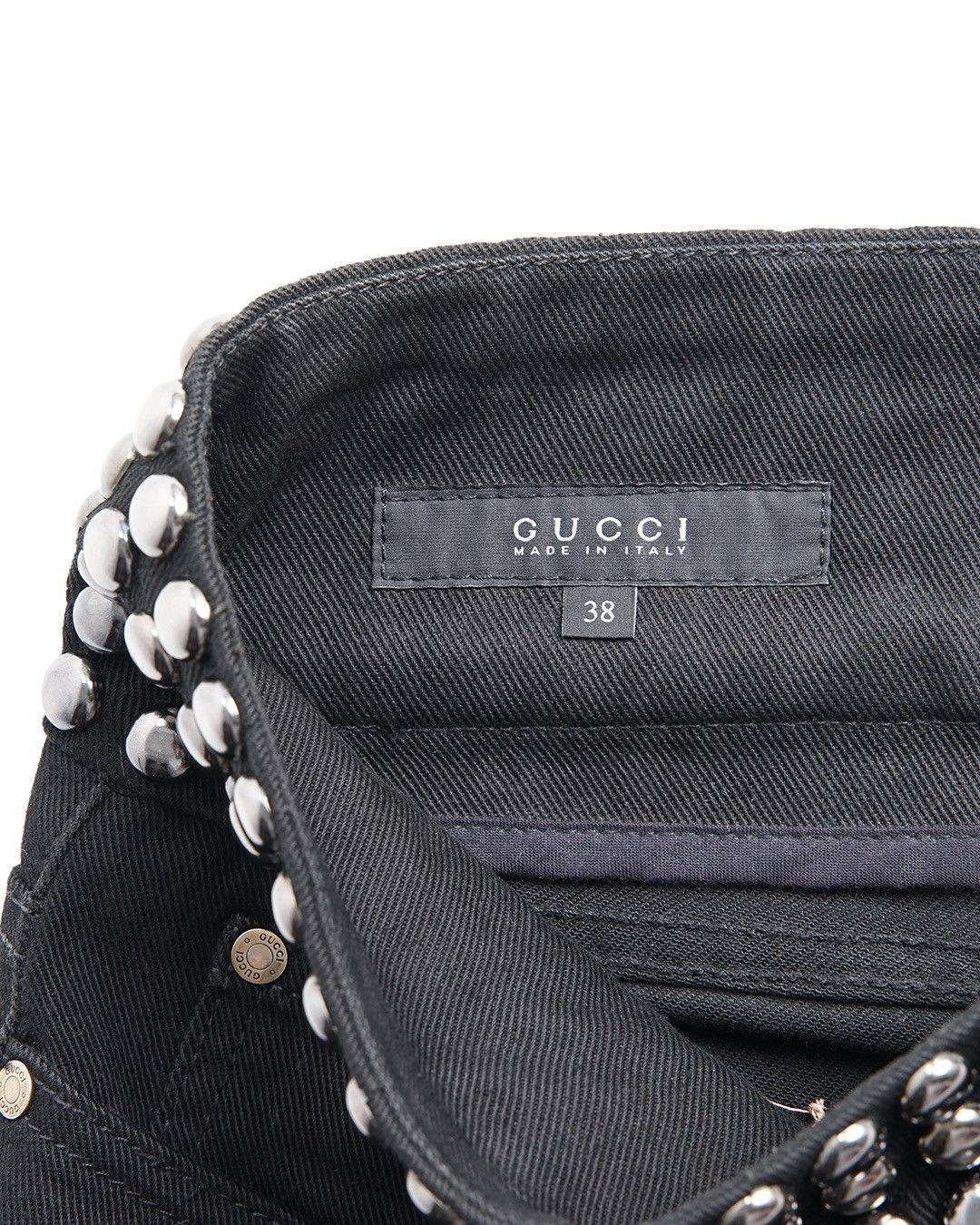 Gucci Gucci F/W2008 Silver Stud Slim Pants Size 26" / US 2 / IT 38 - 7 Thumbnail