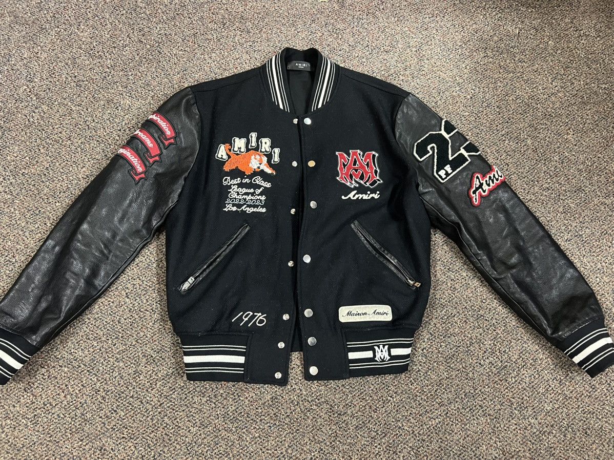 Amiri AMIRI Tiger Embroidered Pilot Varsity Jacket Size US M / EU 48-50 / 2 - 1 Thumbnail
