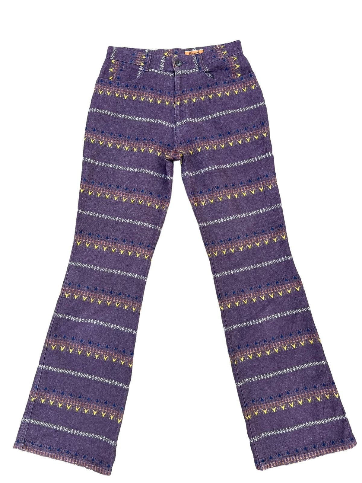 Hysteric Glamour Vintage 90s El Flamingo Japan Psychedelic Bootcut Pant Size US 28 / EU 44 - 1 Thumbnail