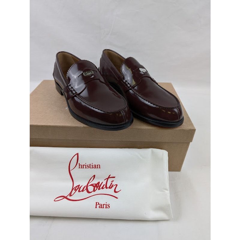 Christian Louboutin o1rshd1 Penny Flat Shoes in Bordeaux Size US 8 / EU 41 - 1 Thumbnail