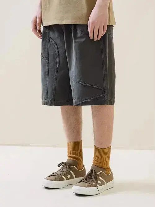 Other 21SS Tokyo Union Grey Distressed Worker Shorts Size US 31 - 3 Thumbnail
