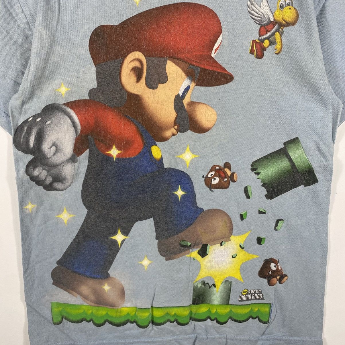 Nintendo Vintage 00's SUPER MARIO BROS Nintendo Game Tee Shirt Size US M / EU 48-50 / 2 - 2 Thumbnail