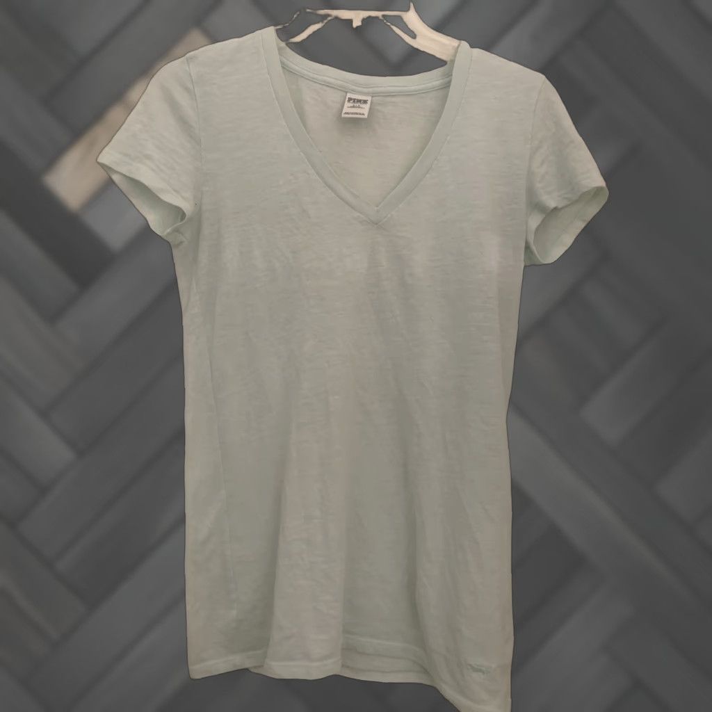 Victoria's Secret VICTORIA SECRET Women’s T Shirt Women’s Size Small Teal Blue V Neck Size S / US 4 / IT 40 - 1 Thumbnail