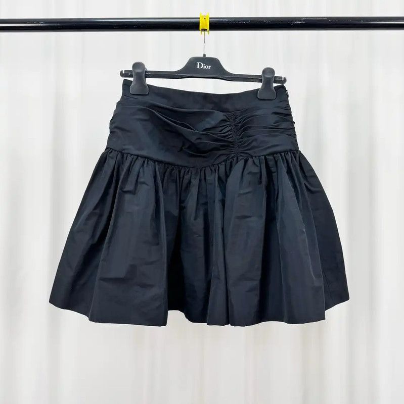 Miu Miu Black Pleated Skirt in XL Size 0089