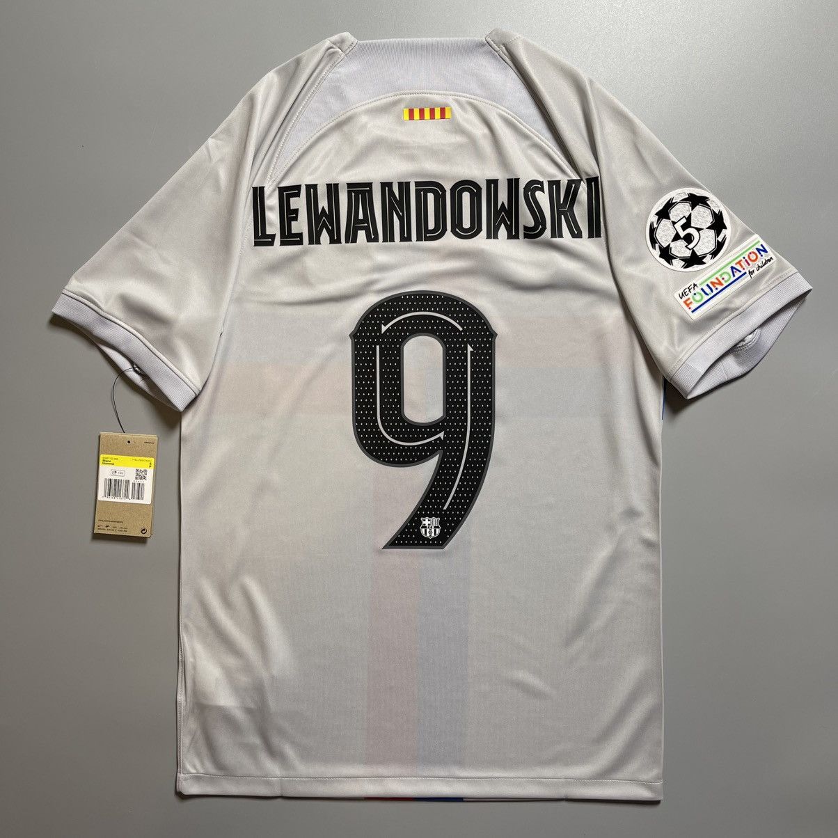 Nike × Vintage BARCELONA NIKE 2022/2023 SOCCER THIRD JERSEY #9 LEWANDOWSKI Size US S / EU 44-46 / 1 - 1 Thumbnail