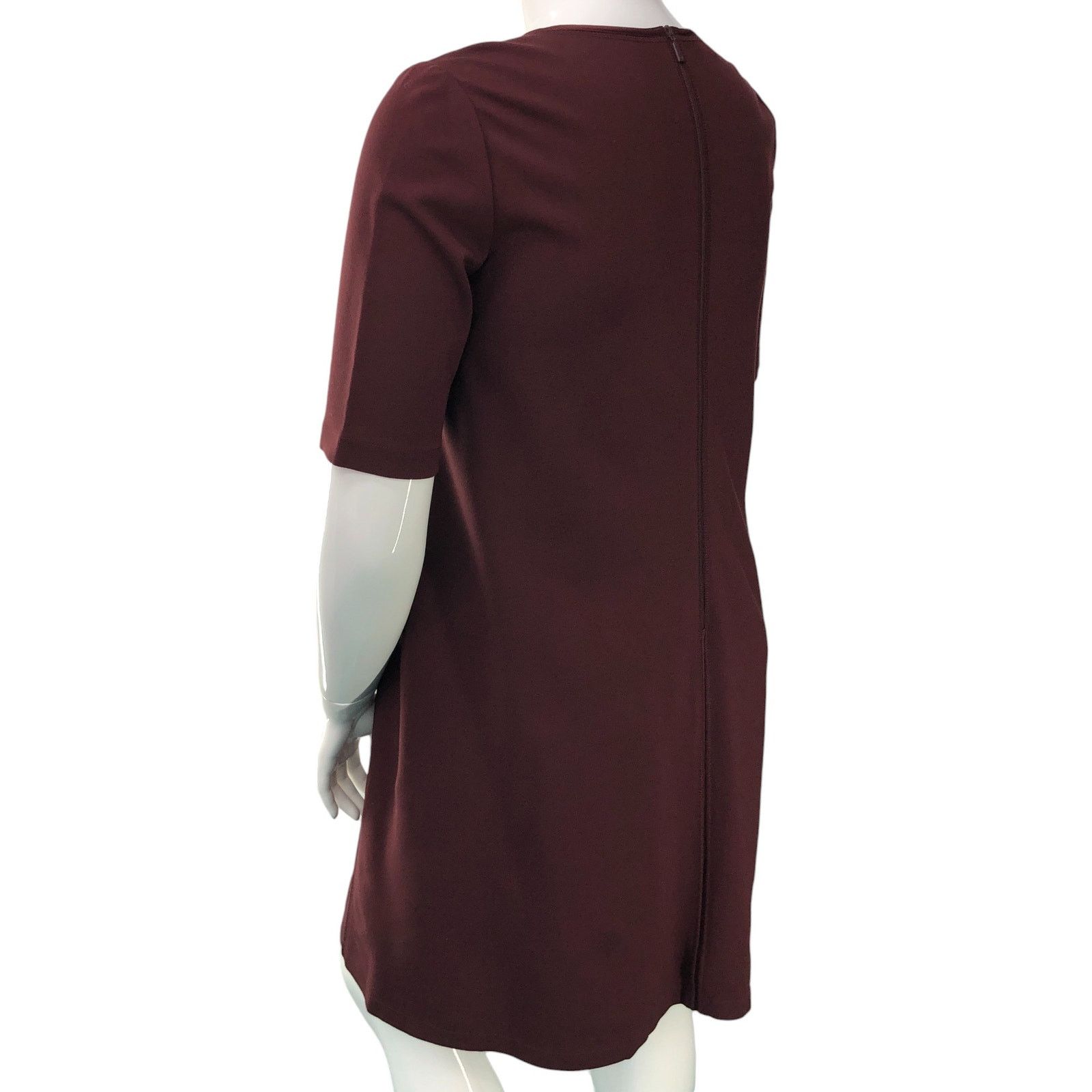 Lafayette 148 Lafayette 148 Size M Dress Shift Burgundy Back Zip Ponte Size M / US 6-8 / IT 42-44 - 7 Thumbnail