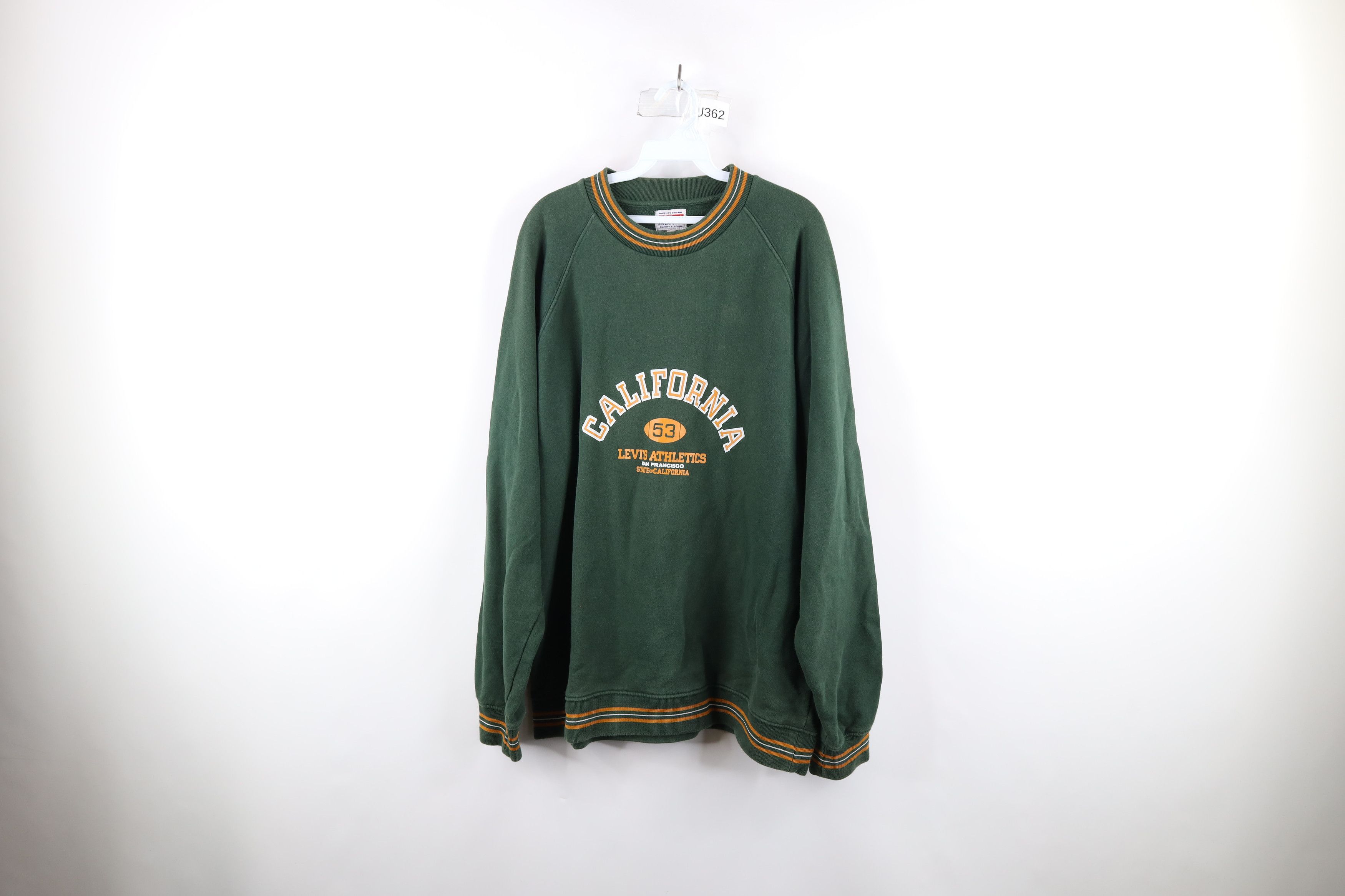 Vintage 90s Levis Out Striped California Crewneck Sweatshirt