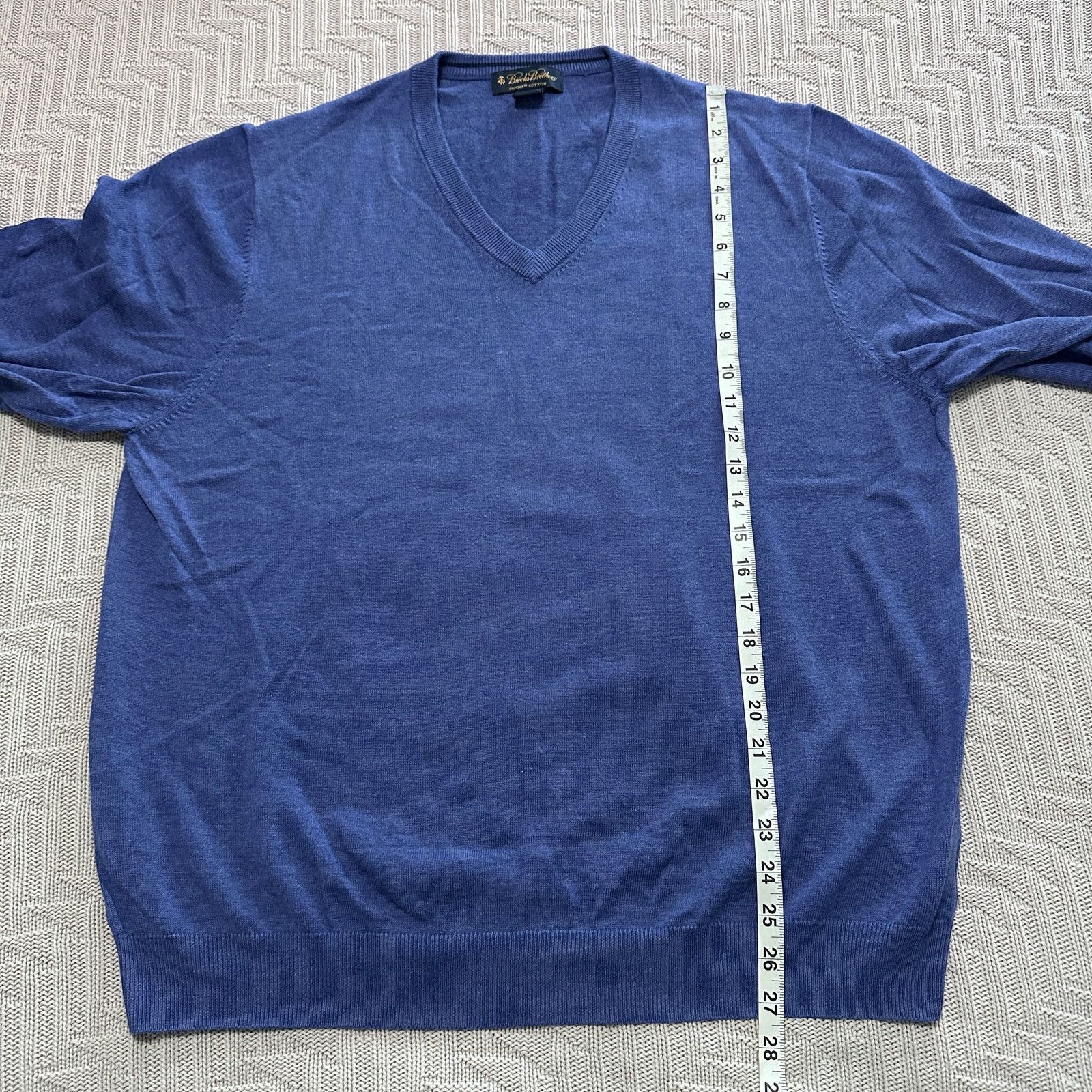 Brooks Brothers Brooks Brothers purple supima cotton vneck sweater Size US XL / EU 56 / 4 - 6 Thumbnail