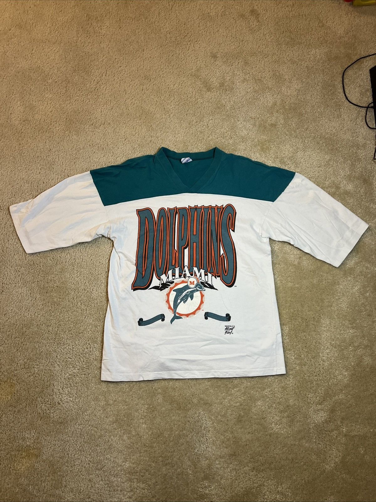NFL Vintage Miami Dolphins True Fan Shirt Mens NFL Helmet Logo Size US L / EU 52-54 / 3 - 1 Thumbnail