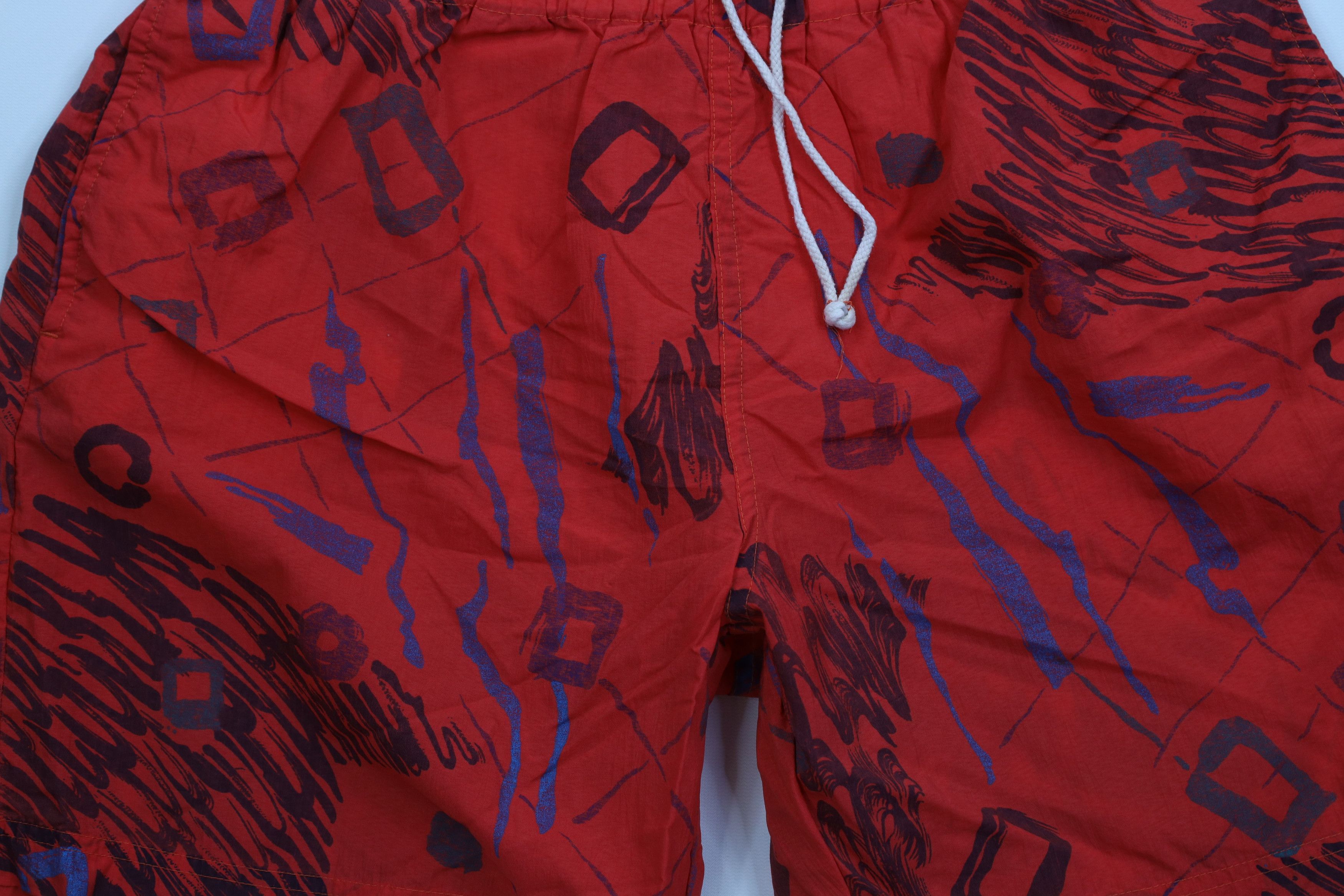 Vintage Vintage 90s Streetwear Lined Surfing Shorts Trunks Red Size US 34 / EU 50 - 3 Thumbnail
