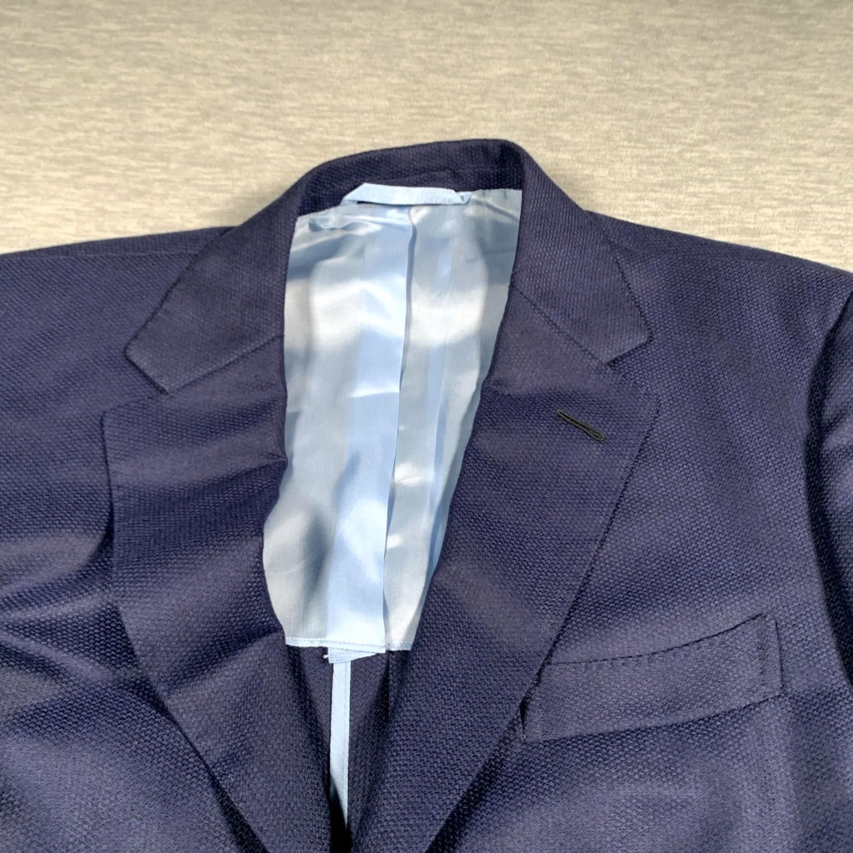Vintage Dormeuil Amadeus Jacket Blazer Mens Medium Navy Blue Wool Two Button England Size 40R - 4 Thumbnail