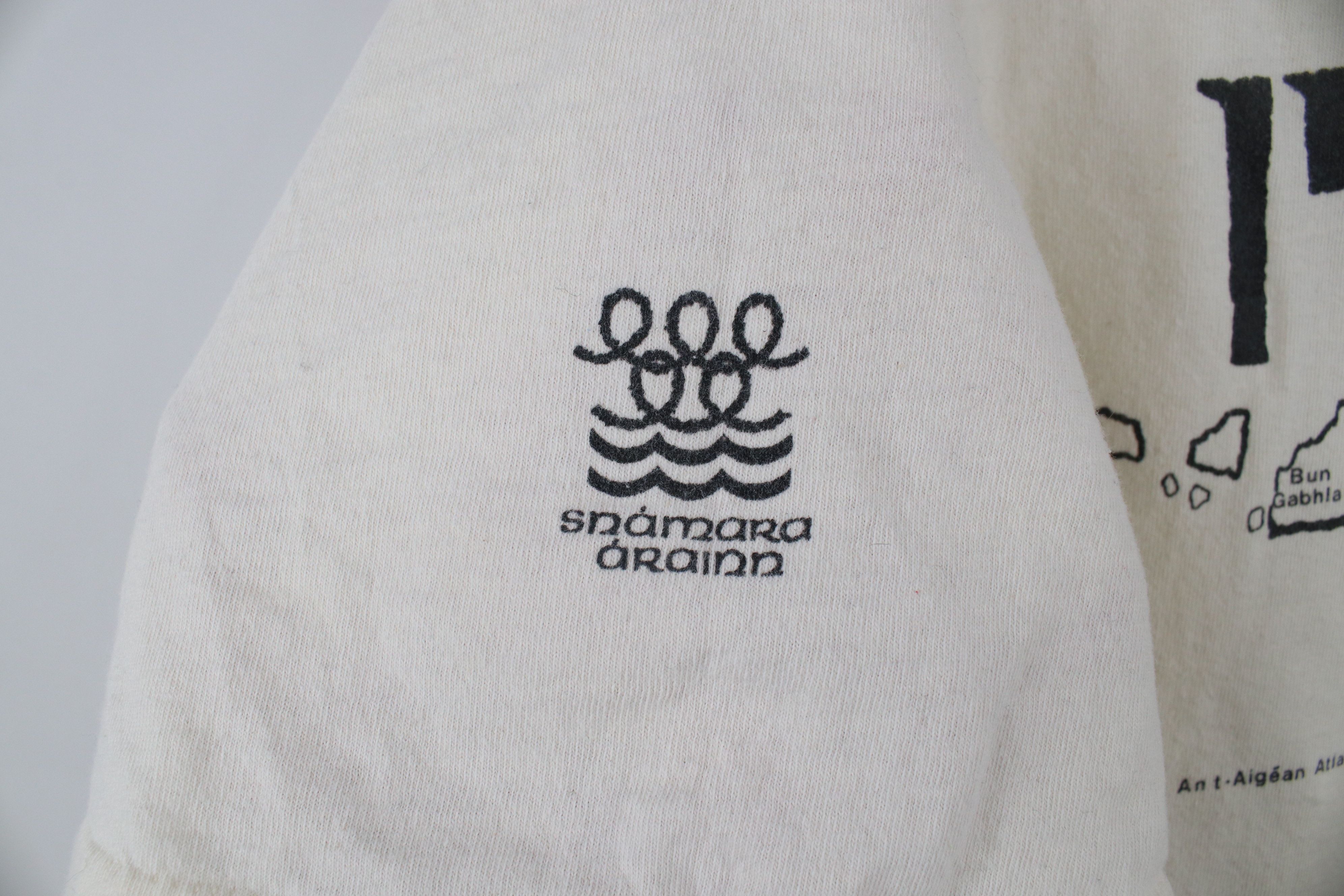 Vintage Vintage 90s Inis Mor Arainn Inishmore Ireland T-Shirt Cream Size US XXL / EU 58 / 5 - 4 Thumbnail