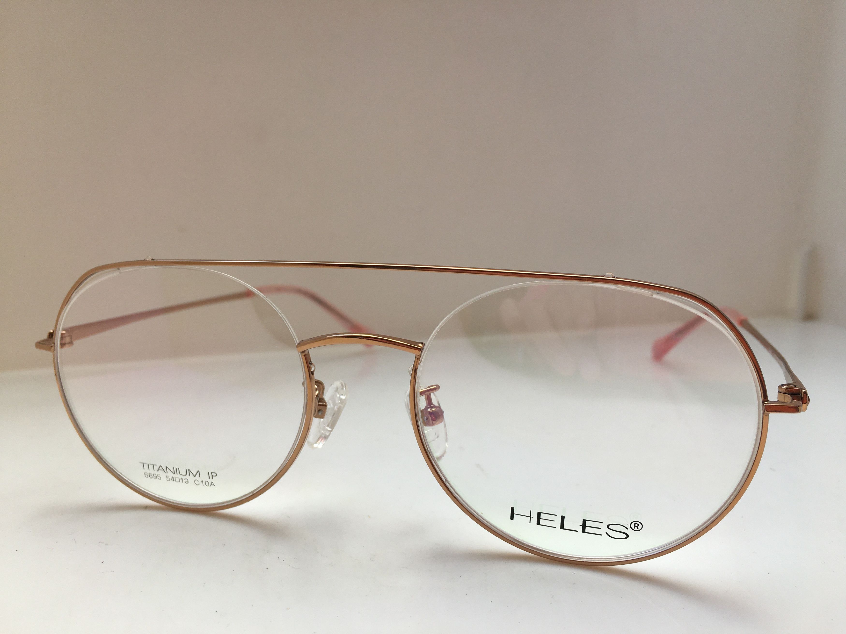 Other Heles Mod Diva Gold Titanium Round Eyeglasses Frame Size ONE SIZE - 3 Thumbnail