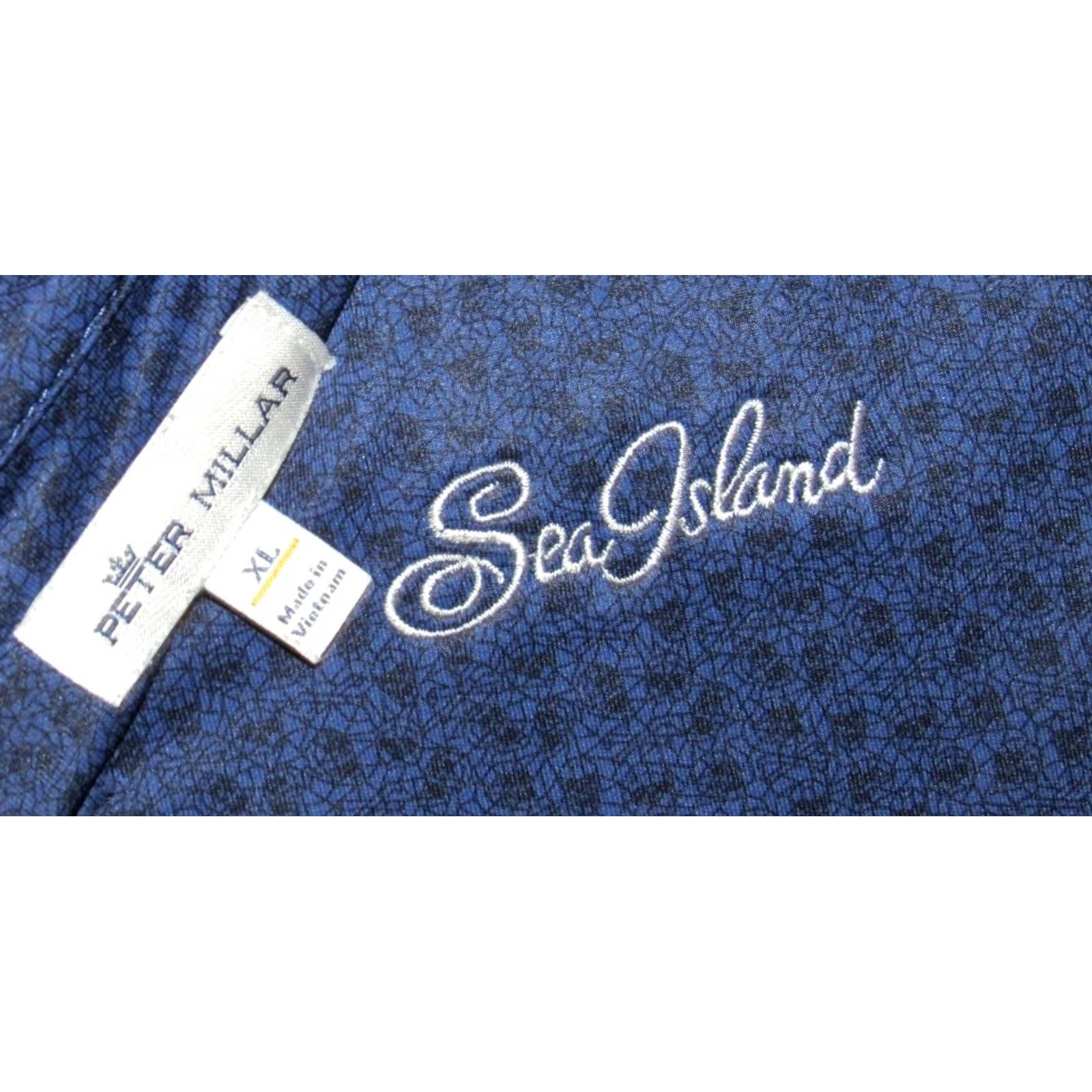 Peter Millar PETER MILLAR Skull All Over Print Perth Performance Sweater Sea Island XL Men Pullover Blue XL 89% Polyester 11% Spandex Size US XL / EU 56 / 4 - 4 Thumbnail