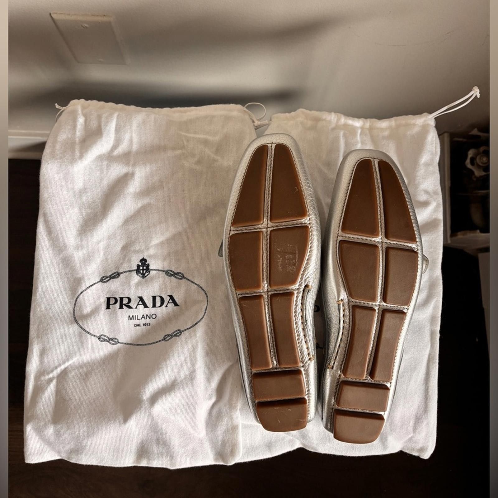 Prada Prada Danio Summer Women's Argento (cream) Loafers Size US 9.5 / IT 39.5 - 2 Thumbnail