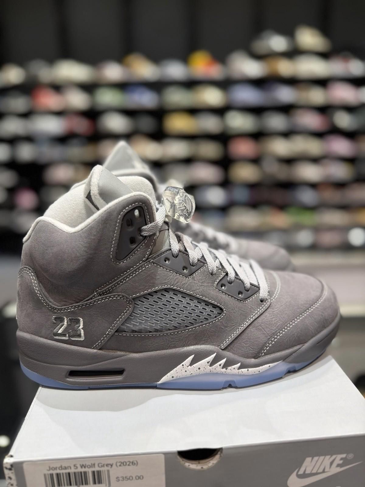 Jordan Brand Jordan Air Jordan 5 Retro DD0587-002 Wolf Grey Nubuck (13) Size US 13 / EU 46 - 1 Thumbnail