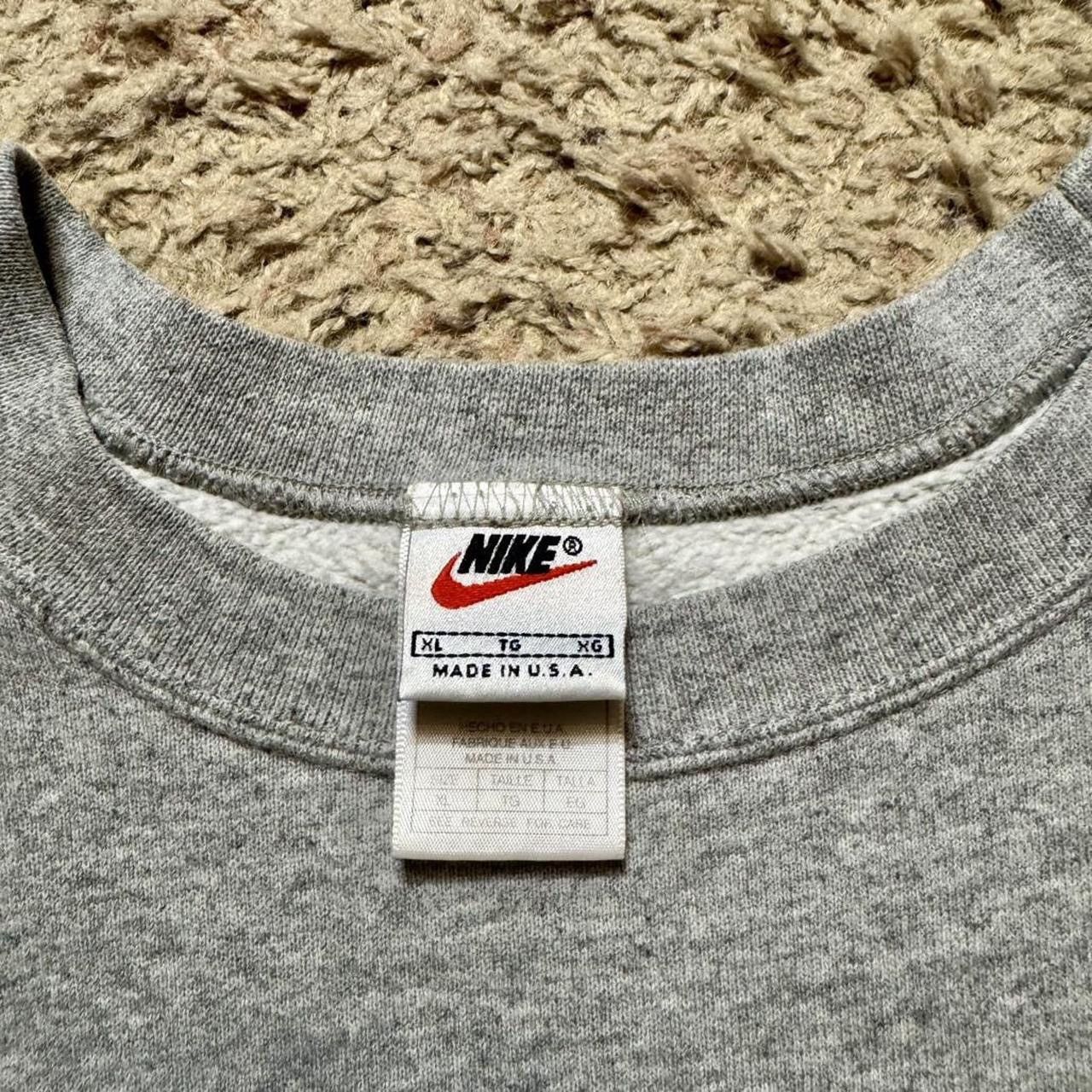 Nike Vintage Nike 90s Made in USA Grey Sweatshirt XL Size US XL / EU 56 / 4 - 8 Thumbnail